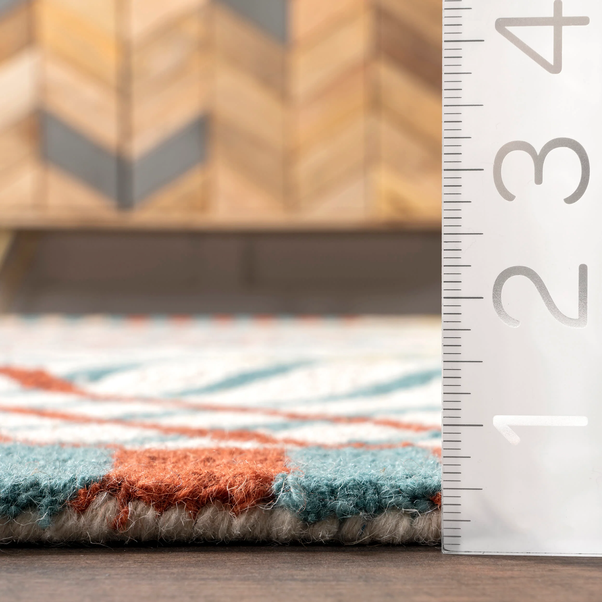 Violette Colorful Waves Rug | Ivory - Image 5