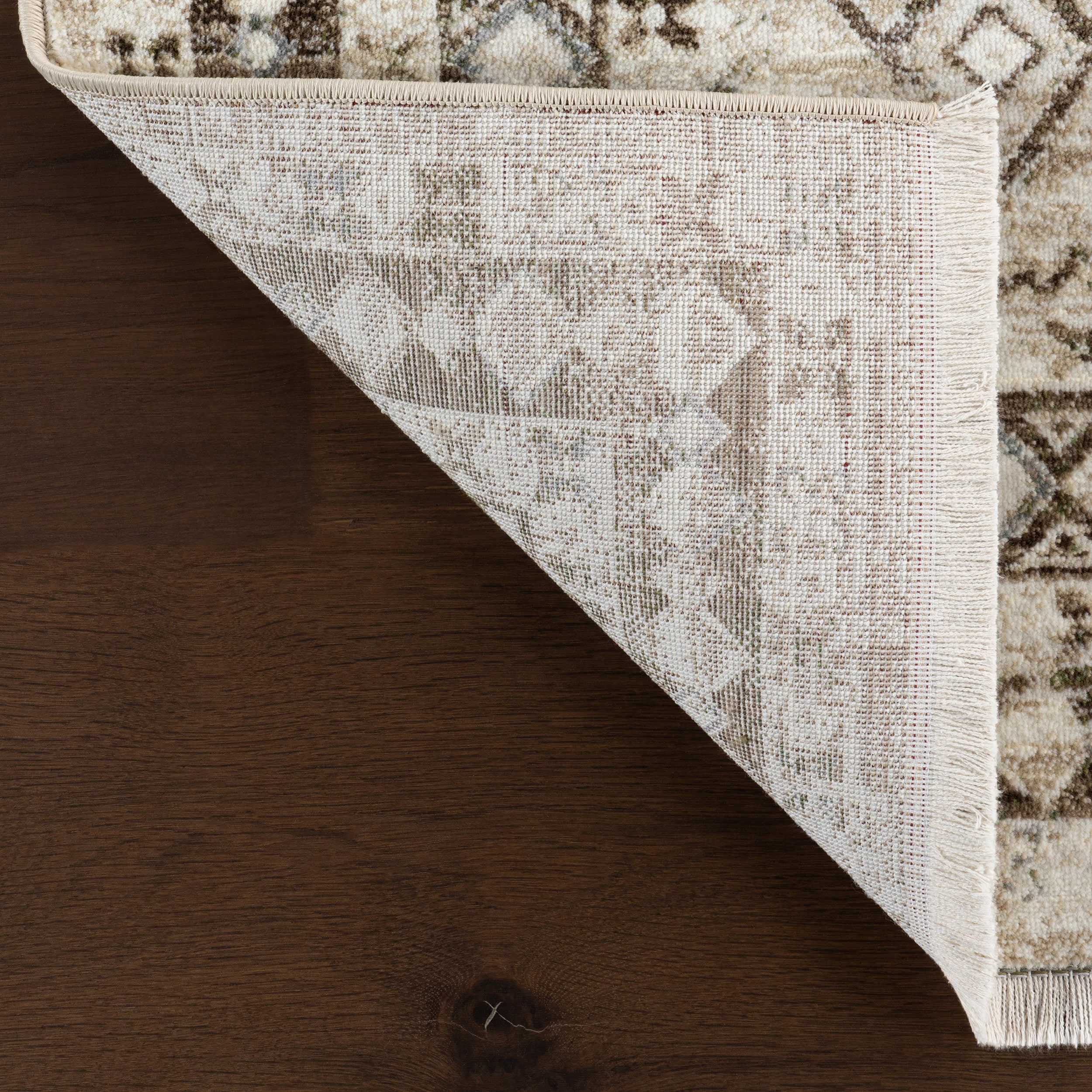 Virgina Medallion Fringe Rug | Light Brown - Image 7