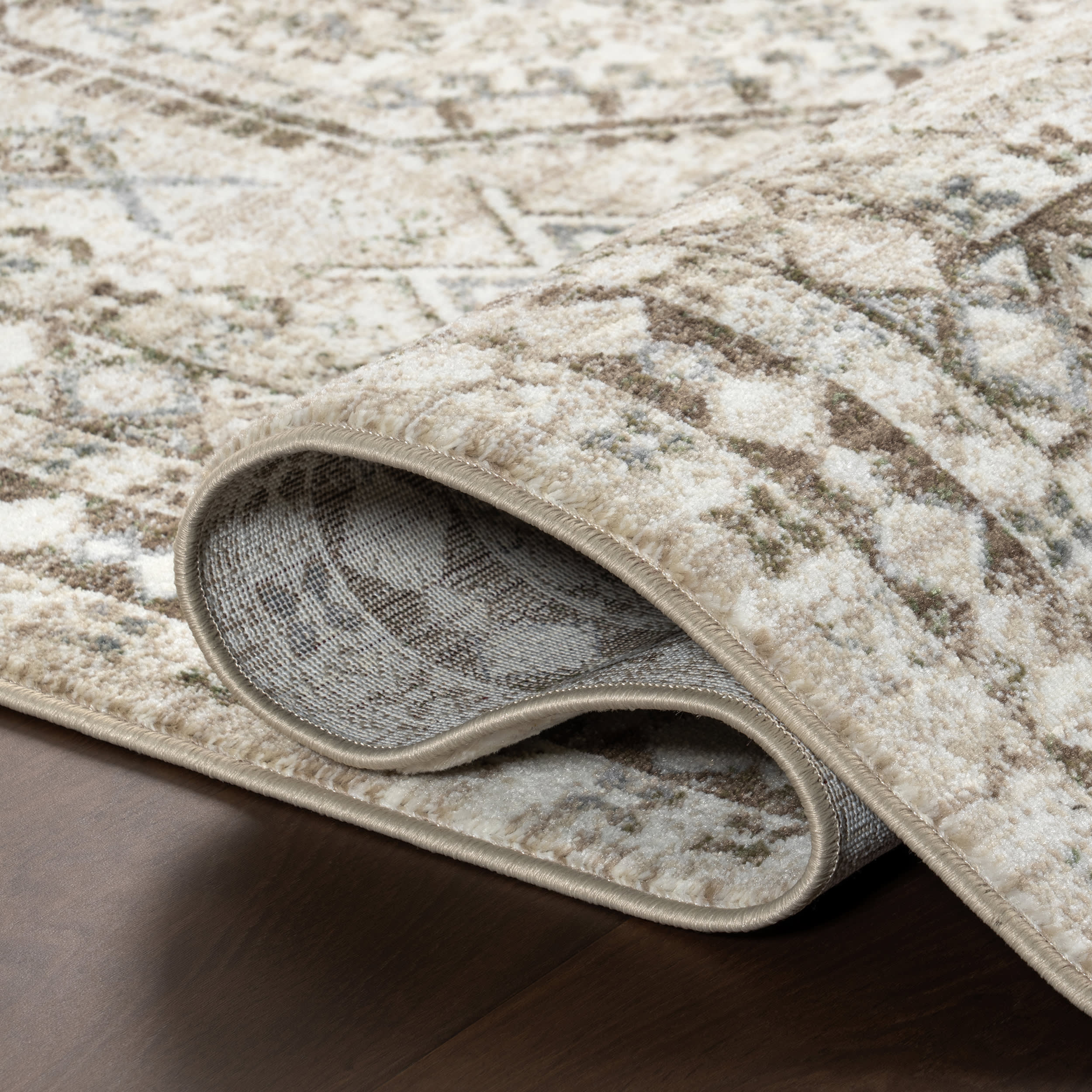 Virgina Medallion Fringe Rug | Light Brown - Image 9