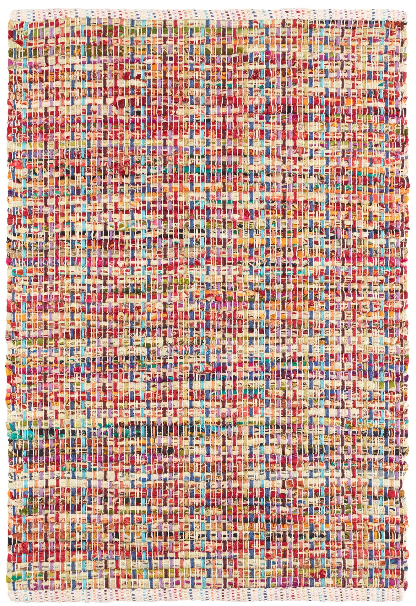 Vista Chindi Handwoven Cotton Rug | Multi