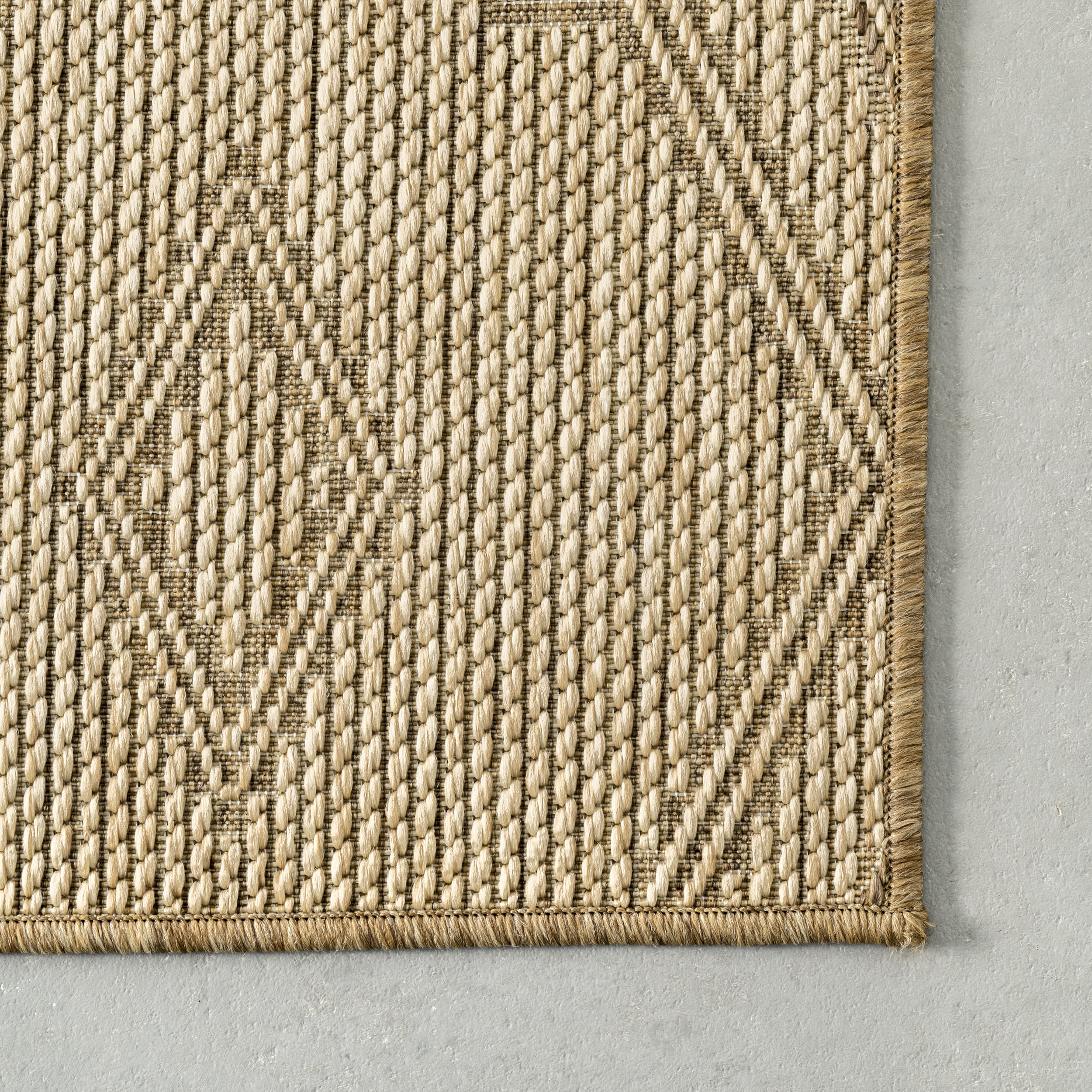Vizia Diamond Indoor/Outdoor Rug | Brown - Image 3