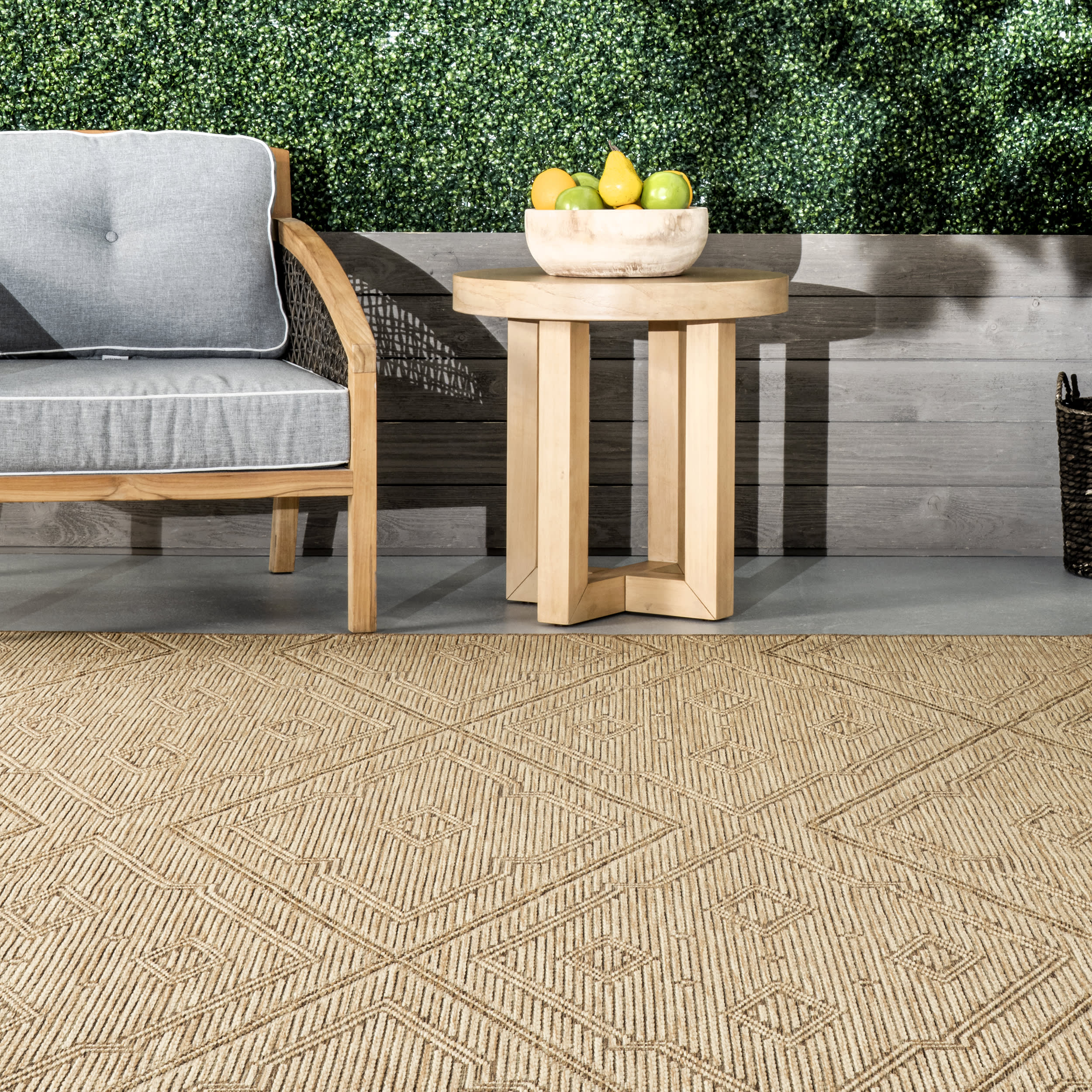 Vizia Diamond Indoor/Outdoor Rug | Brown - Image 4