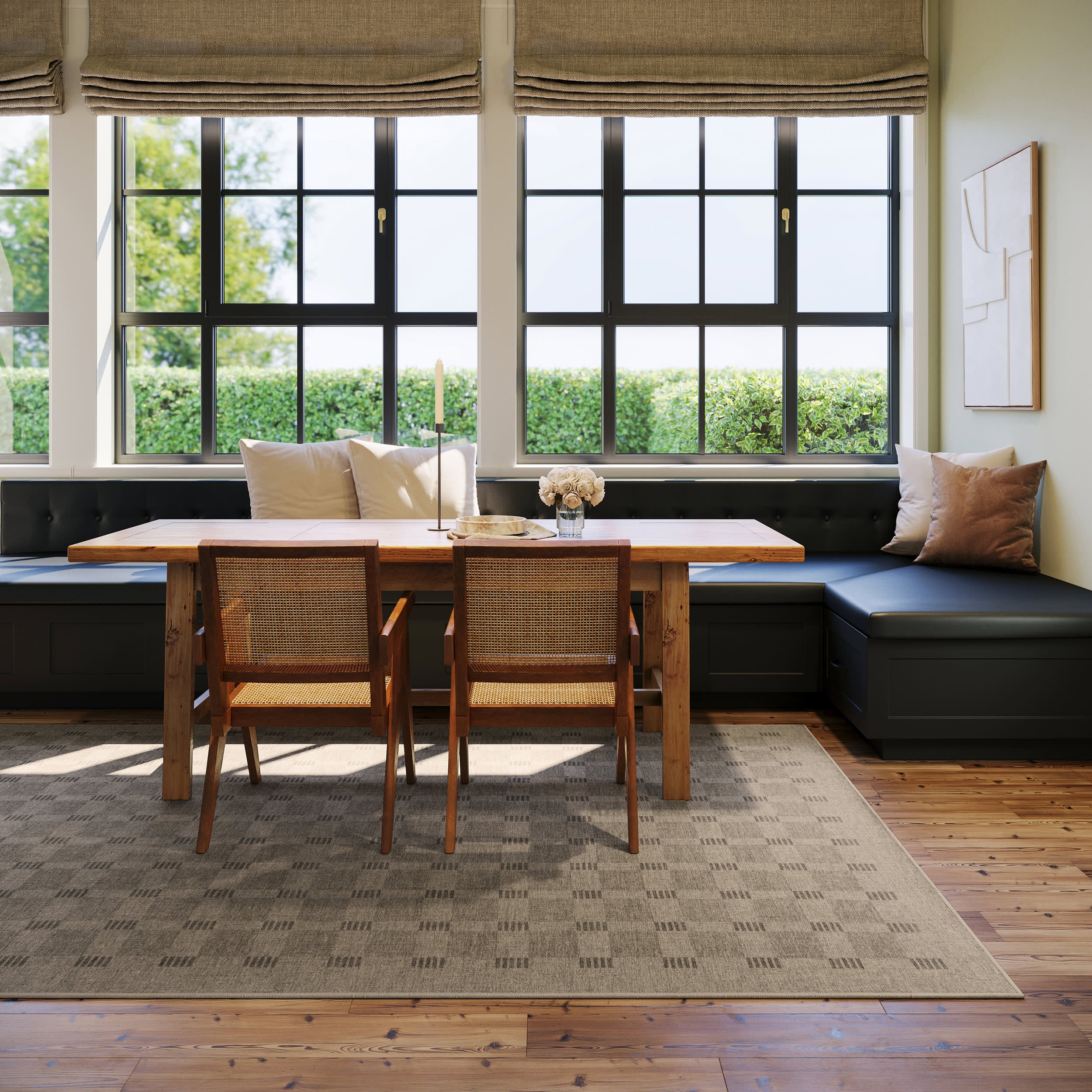 Walker Checkered Washable Rug by Nate Berkus | Khaki - Image 2