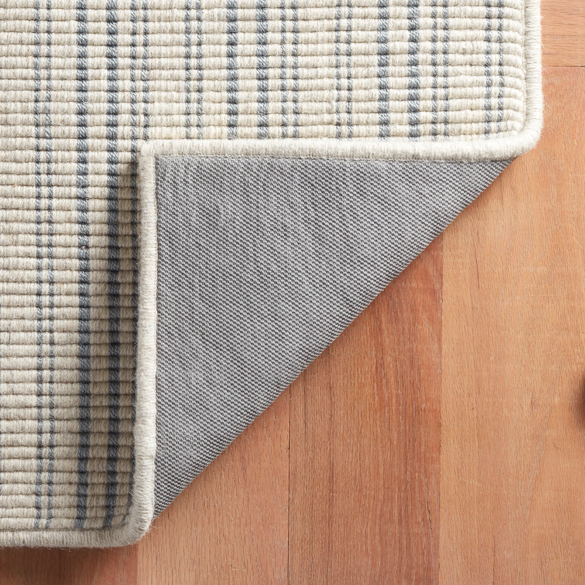 Warren Ticking Woven Wool Custom Rug | Slate - Image 6