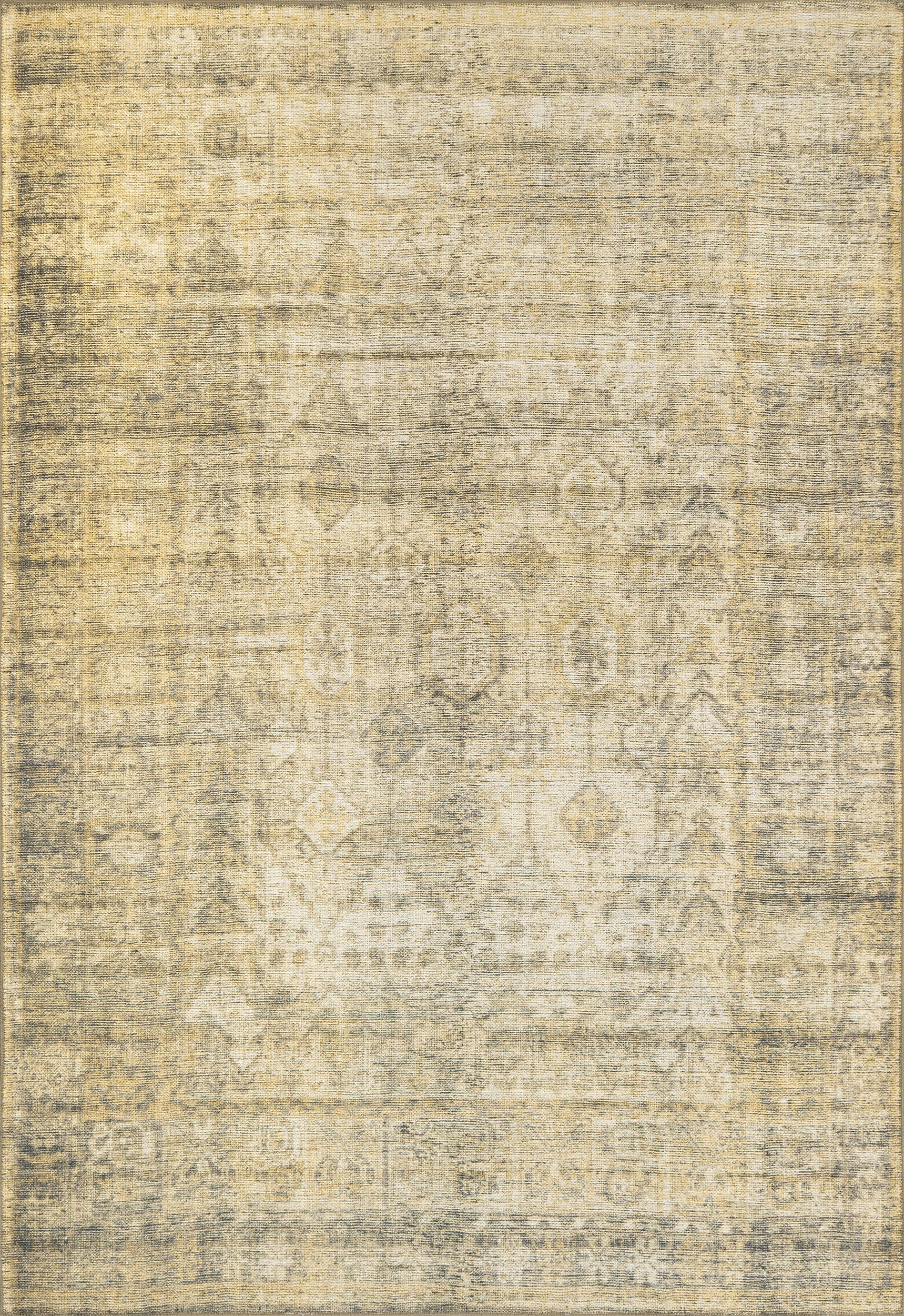 Washable Framed Trellis Rug | Beige