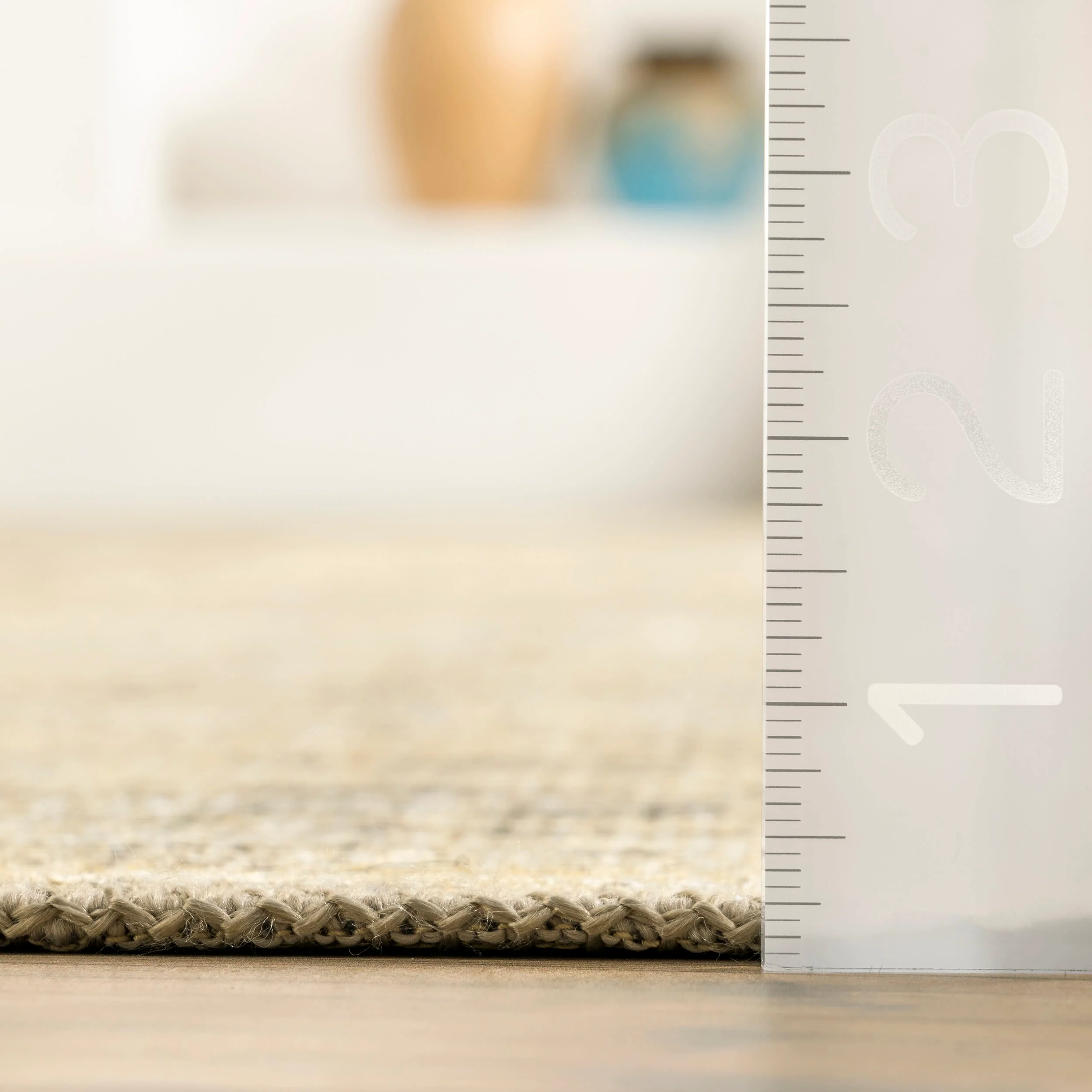 Washable Framed Trellis Rug | Beige - Image 5