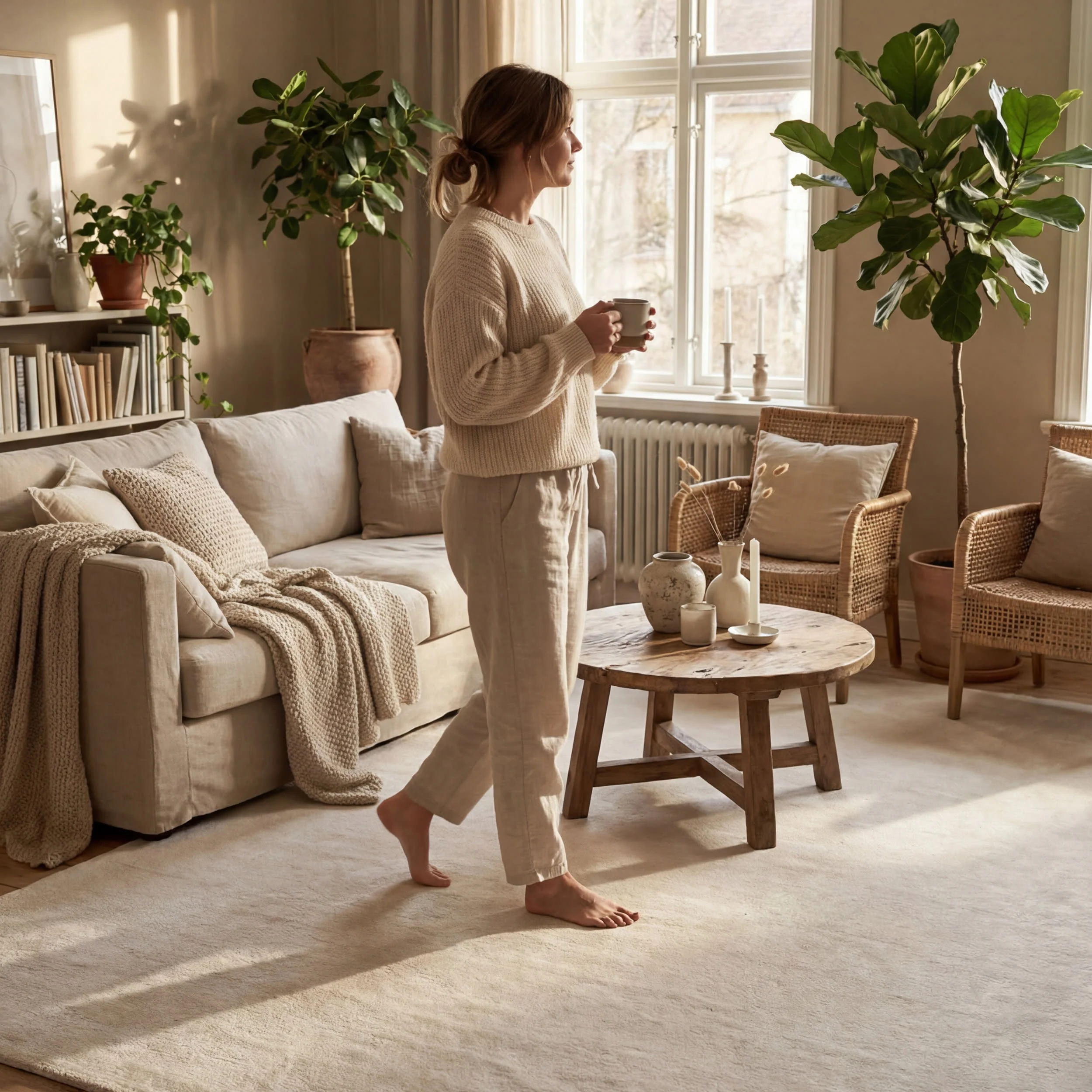 Washable Solid Shag Rug | Off White - Image 9