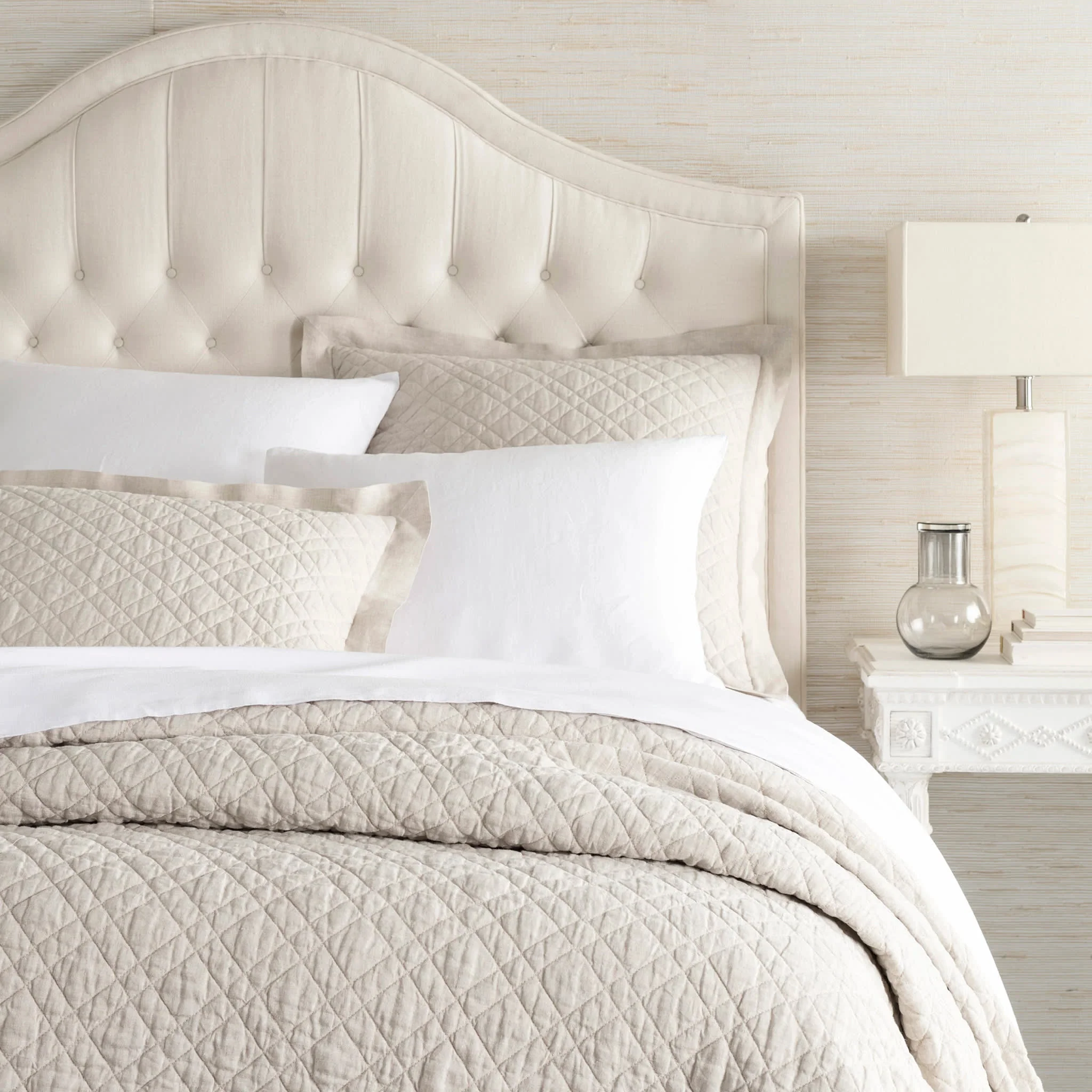 Washed Linen Quilt | Natural