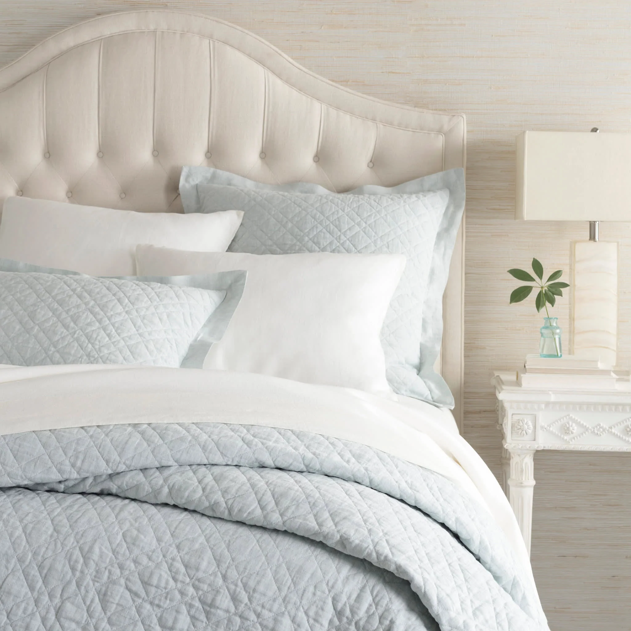 Washed Linen Quilt | Sky