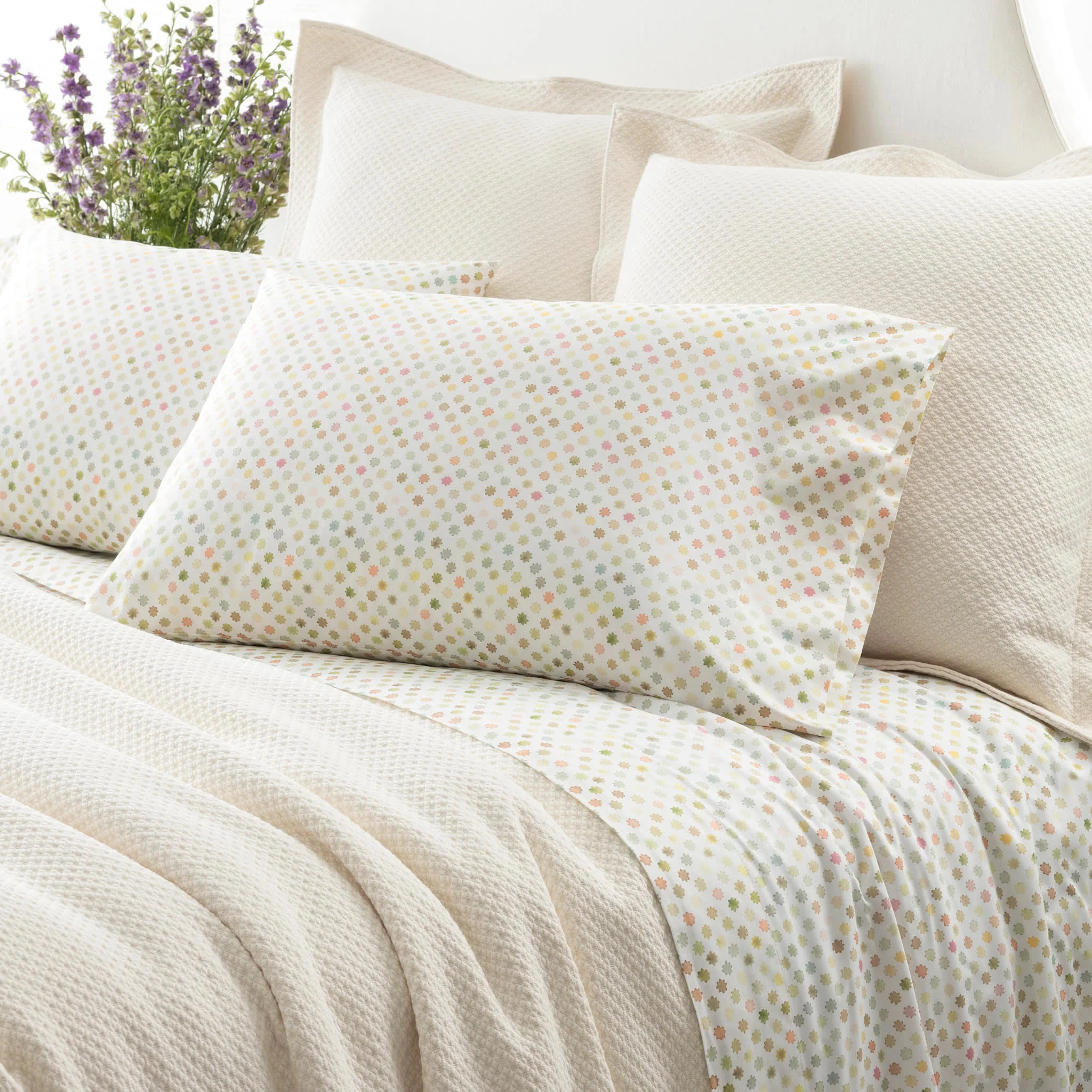 Watercolor Dots Pillowcases (Pair) | Multi - Image 2