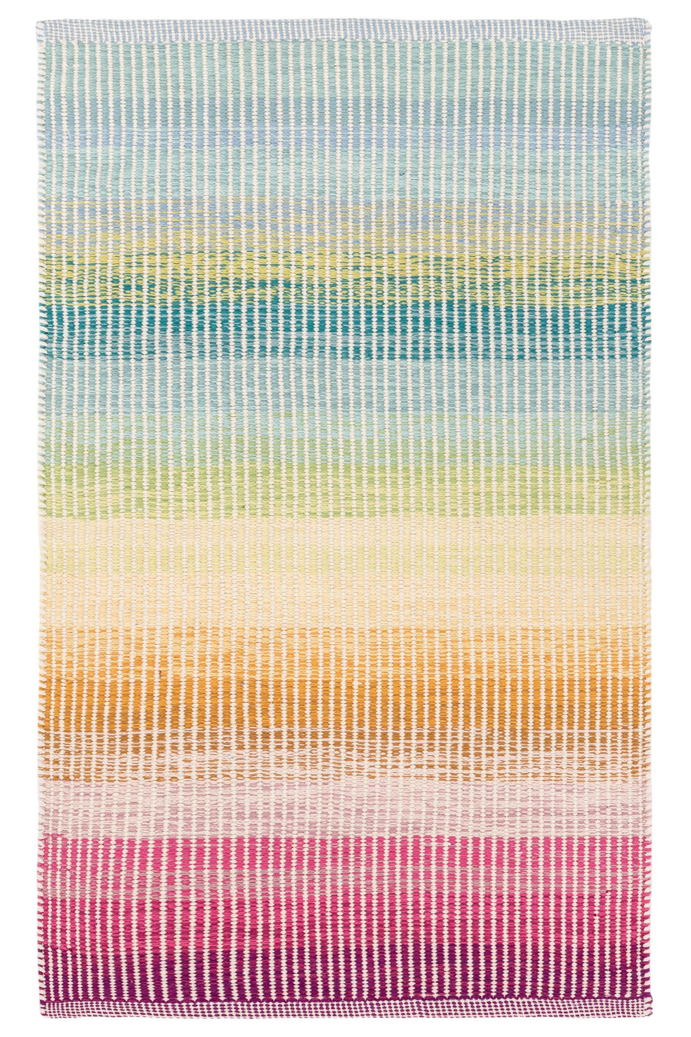 Watercolor Horizon Handwoven Cotton Rug | Multi