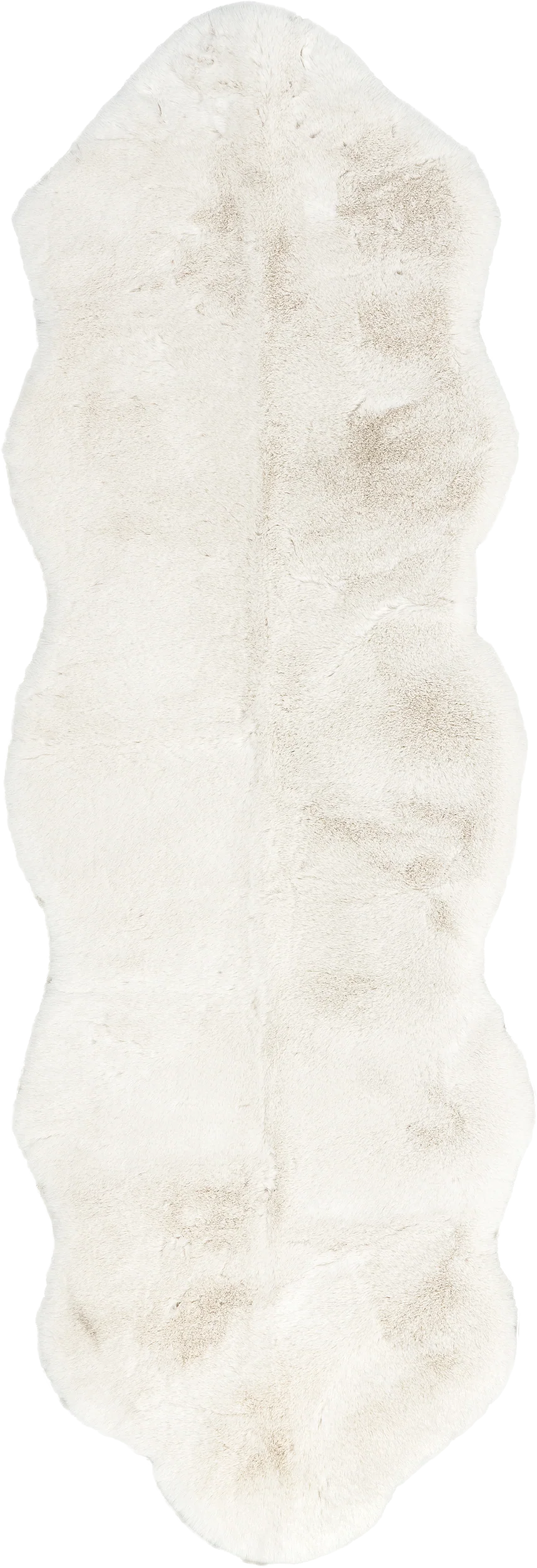 Waverly Double Faux Sheepskin Pelt Plush Cloud Washable Rug | Off White