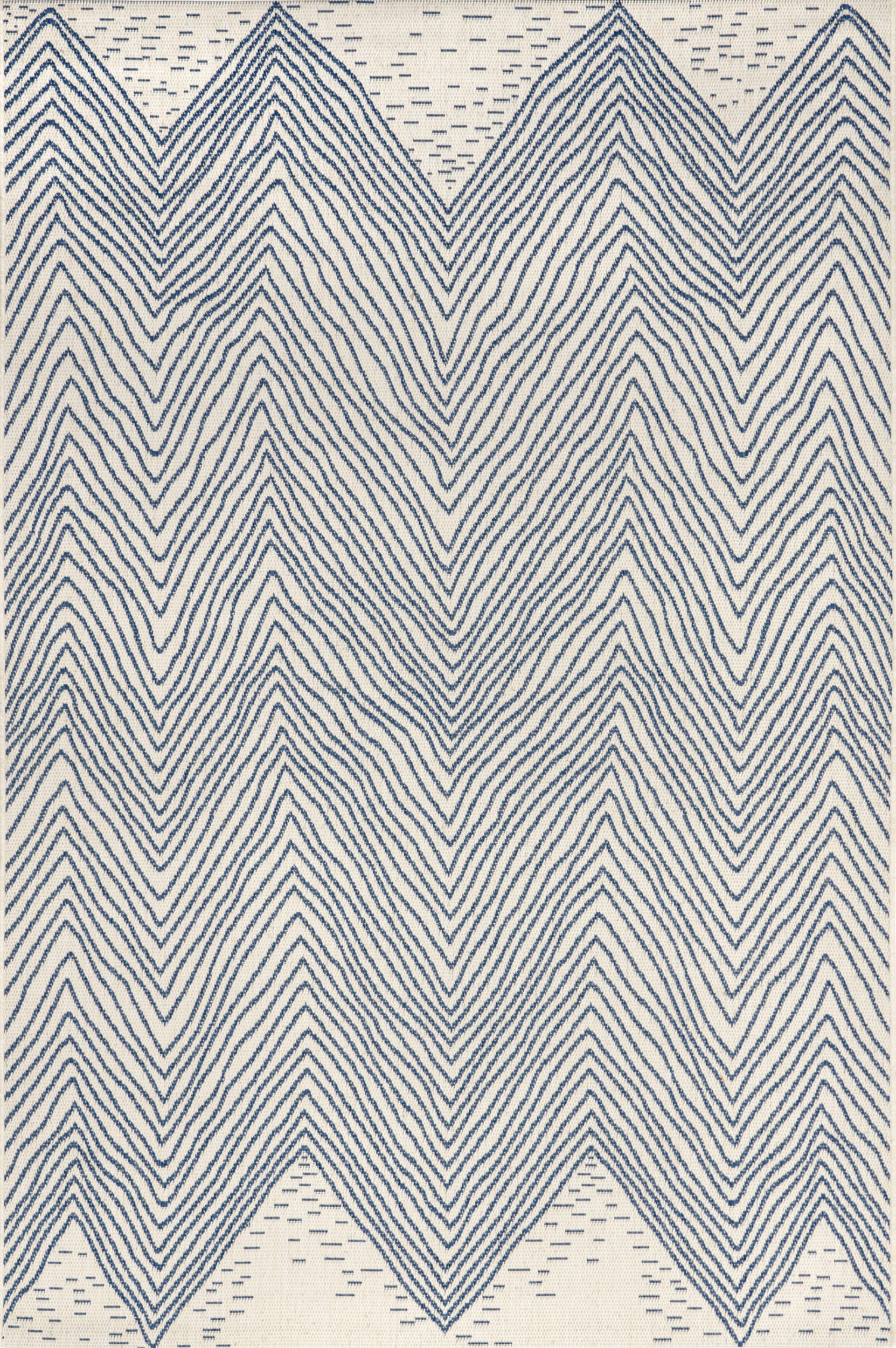 Wavy Chevron Indoor/Outdoor Rug | Blue