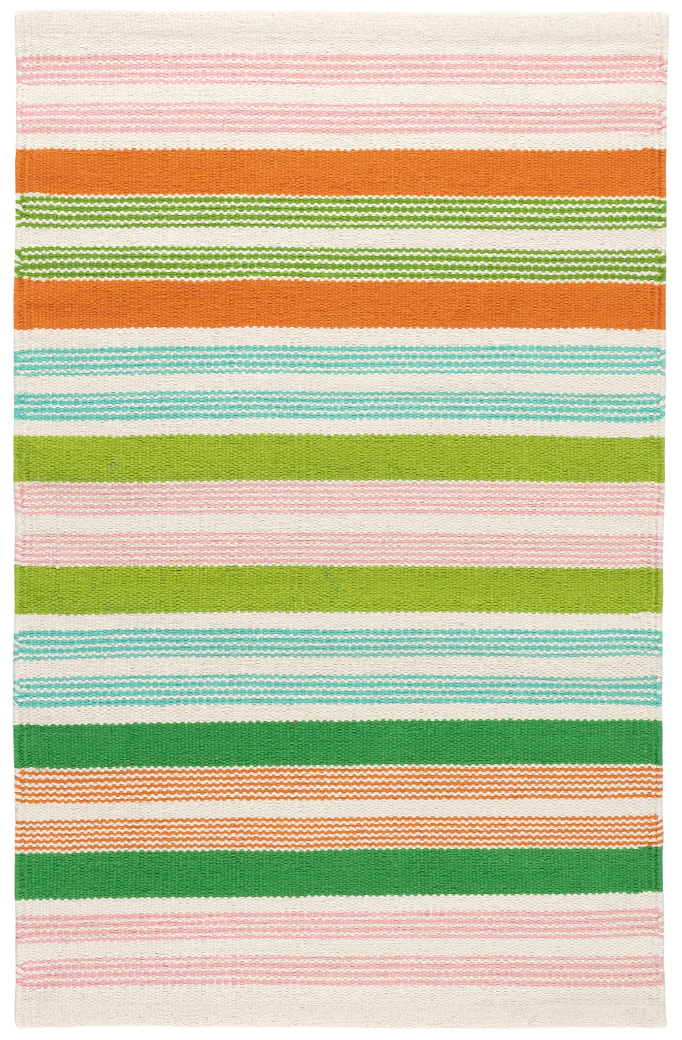 Wavy Stripe Handwoven Cotton Rug | Spring