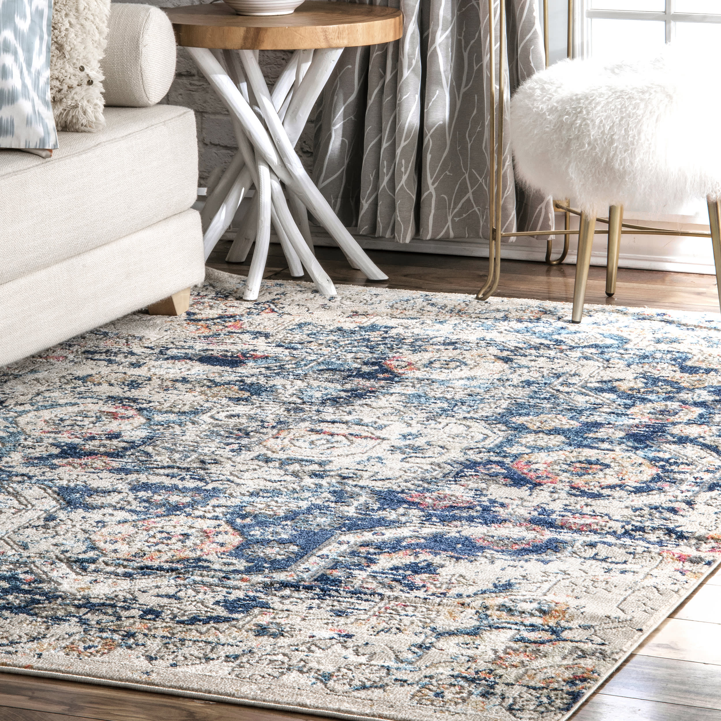 Weathered Medallion Rug | Blue - Image 2