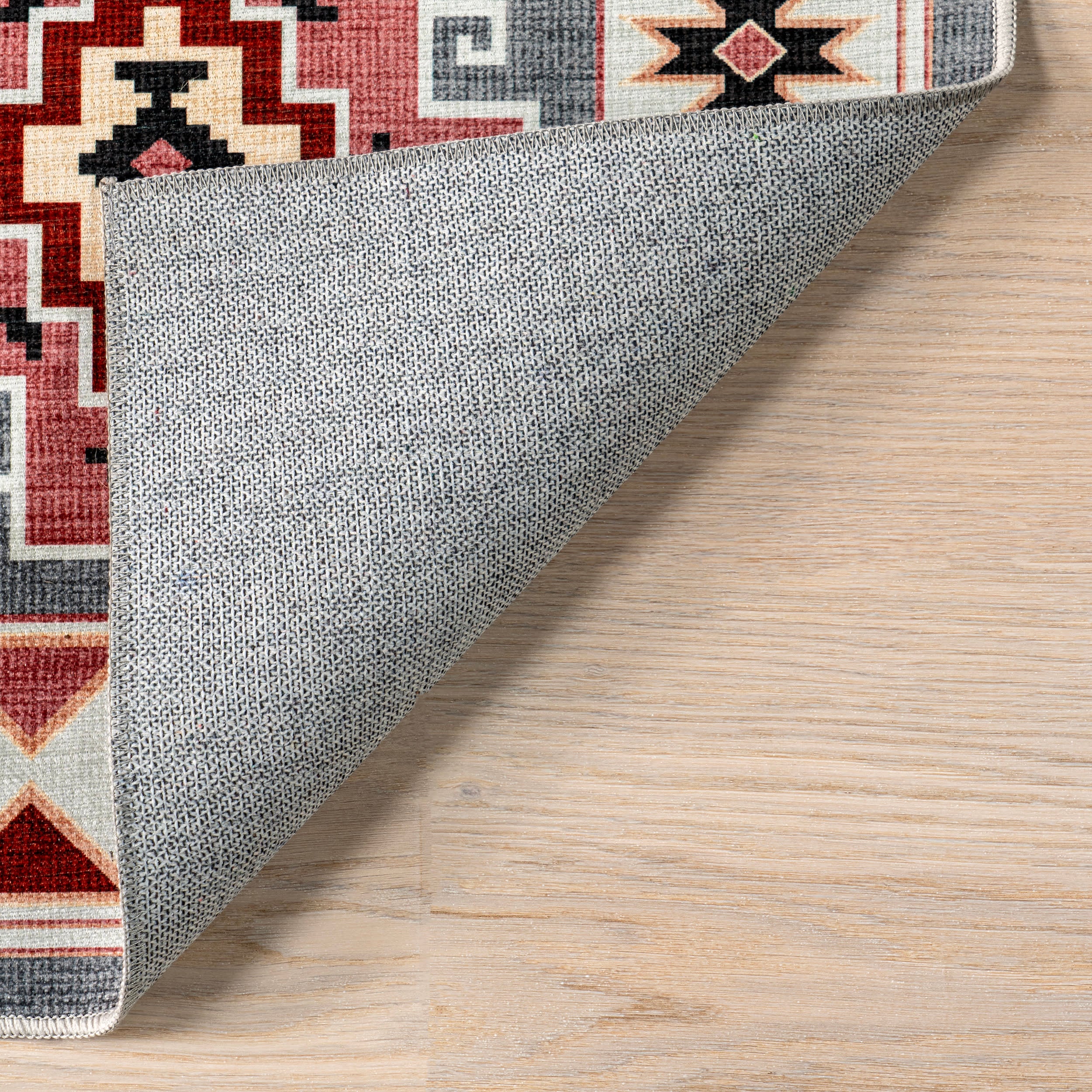 Weslie Southwestern Spill Proof Washable Rug | Grey - Image 6