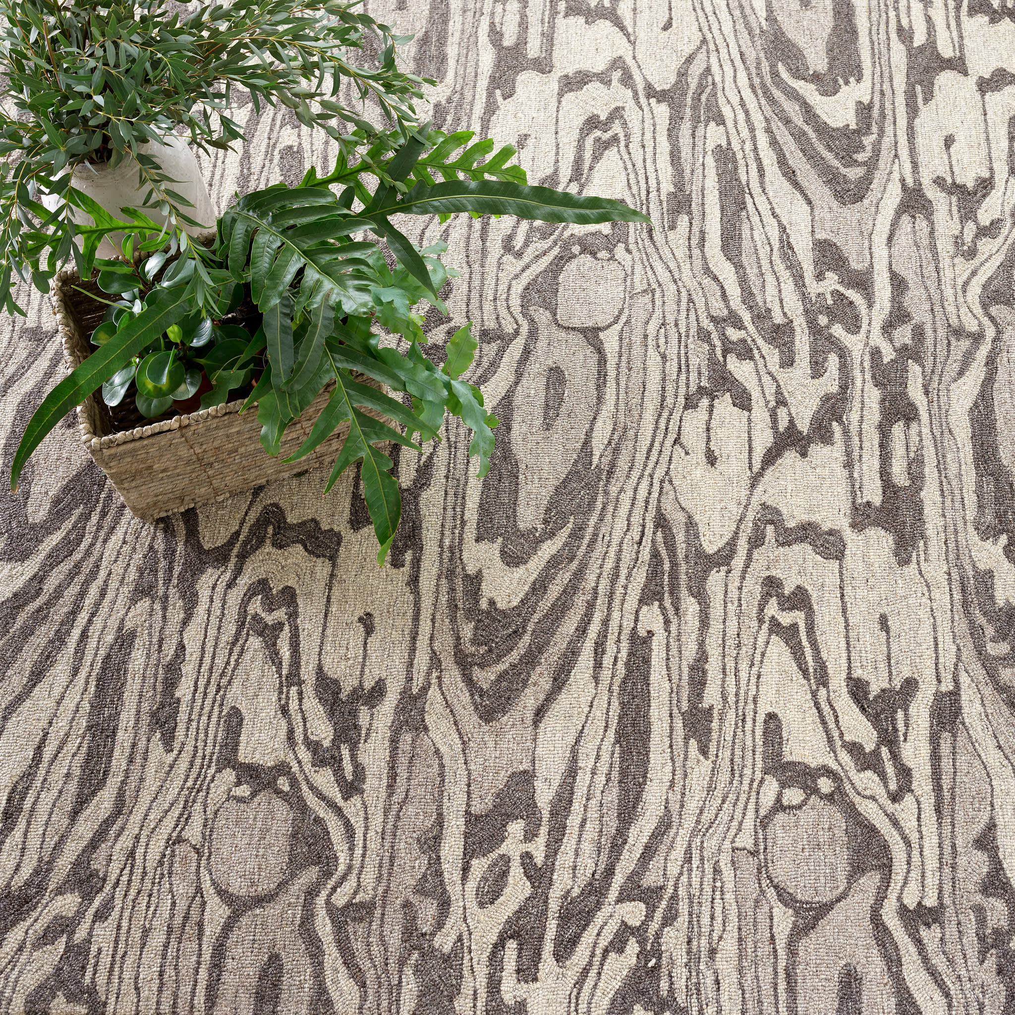 Weston Hand Micro Hooked Wool Custom Rug by Bunny Williams | Grey - Image 3