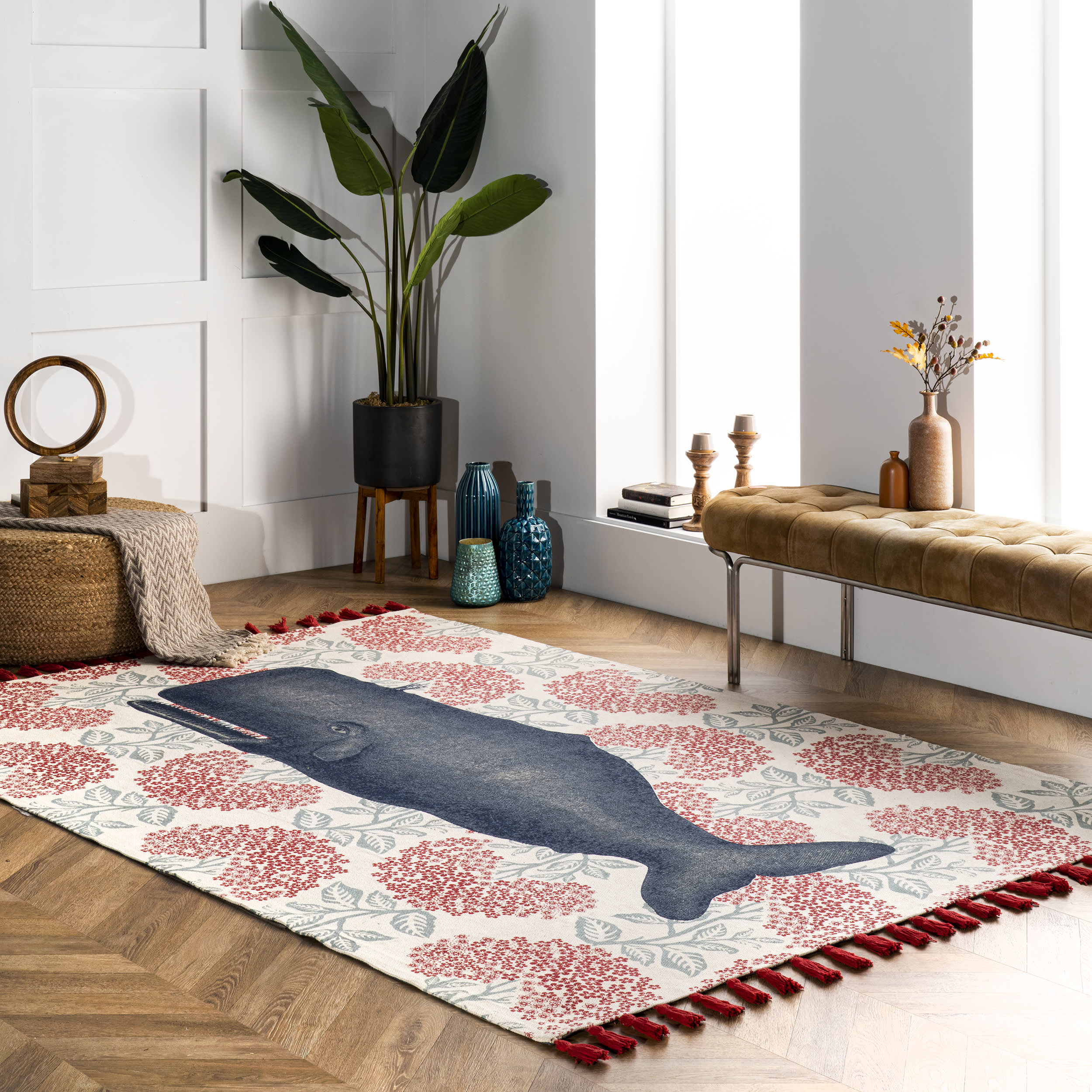 Whale Seascape Rug | Multicolor - Image 2