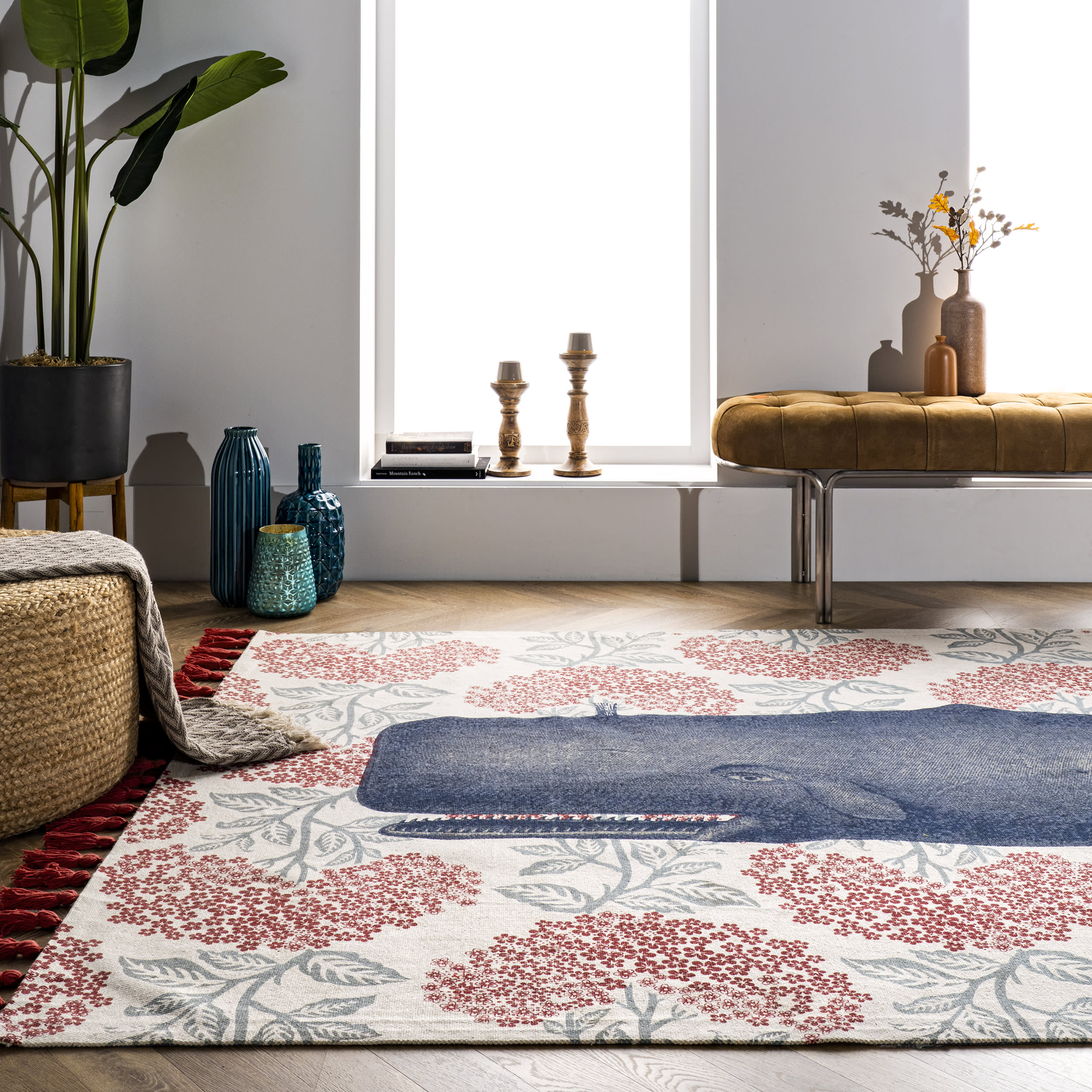 Whale Seascape Rug | Multicolor - Image 3