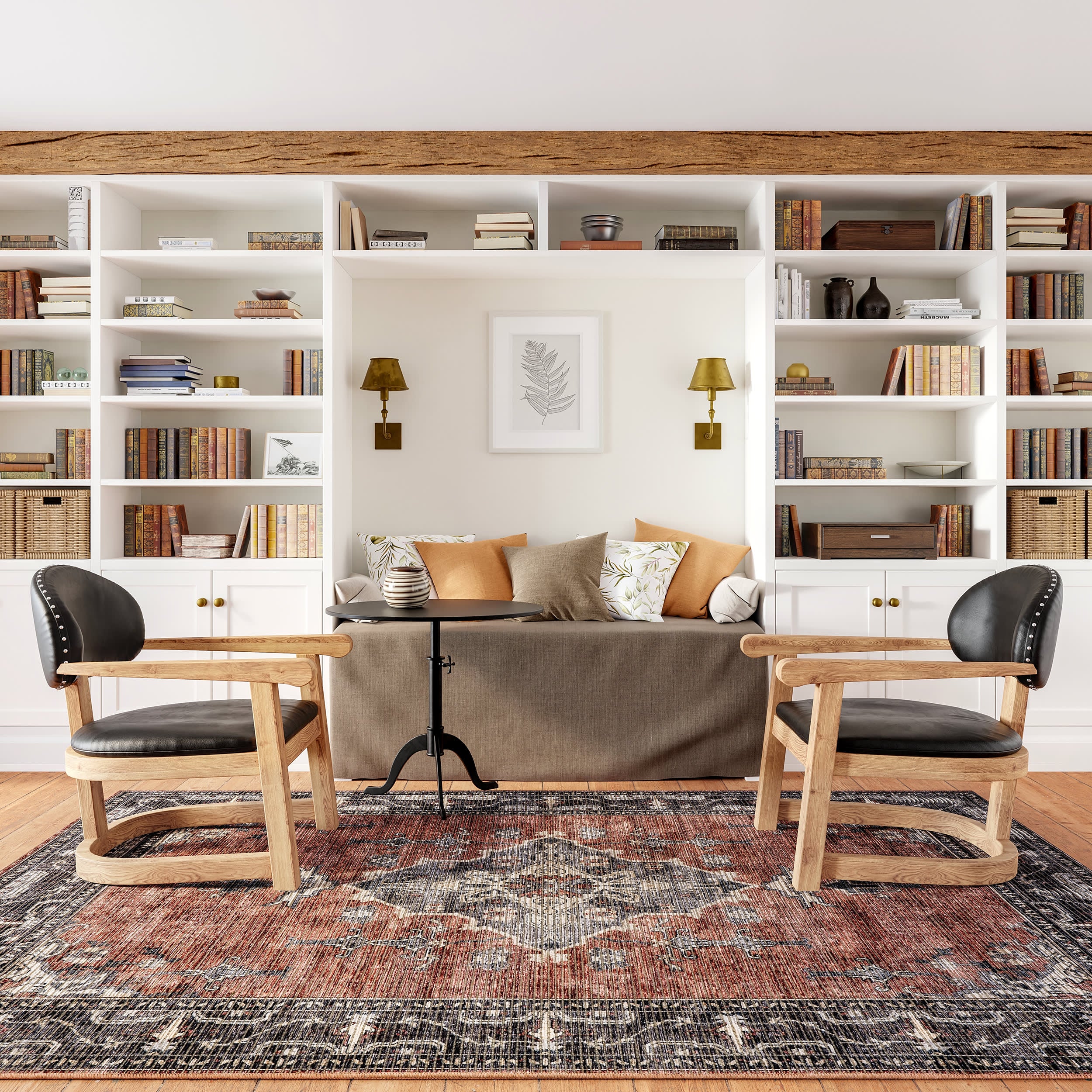 Wild Orchid Washable Rug | Brick - Image 2