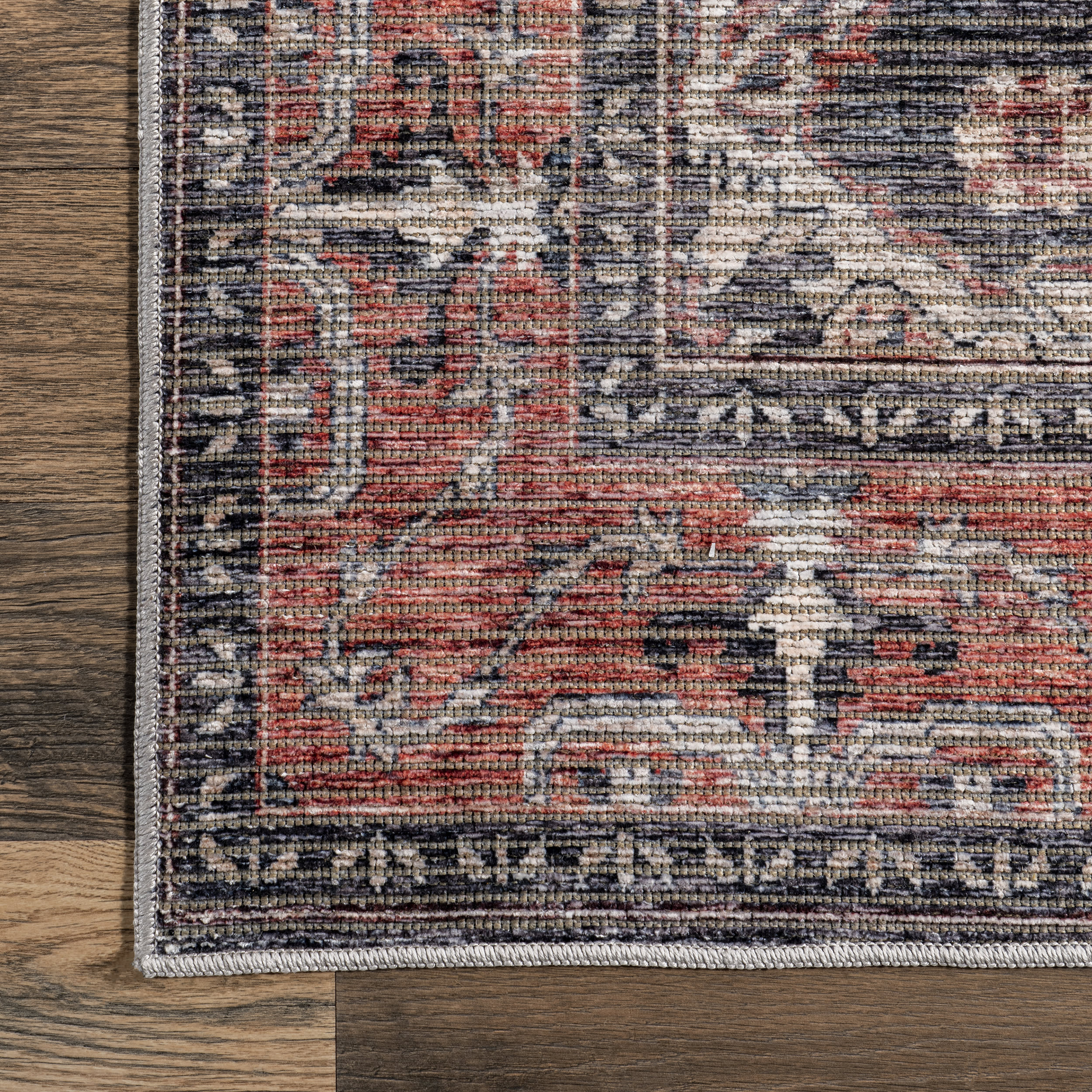 Wild Orchid Washable Rug | Charcoal - Image 3