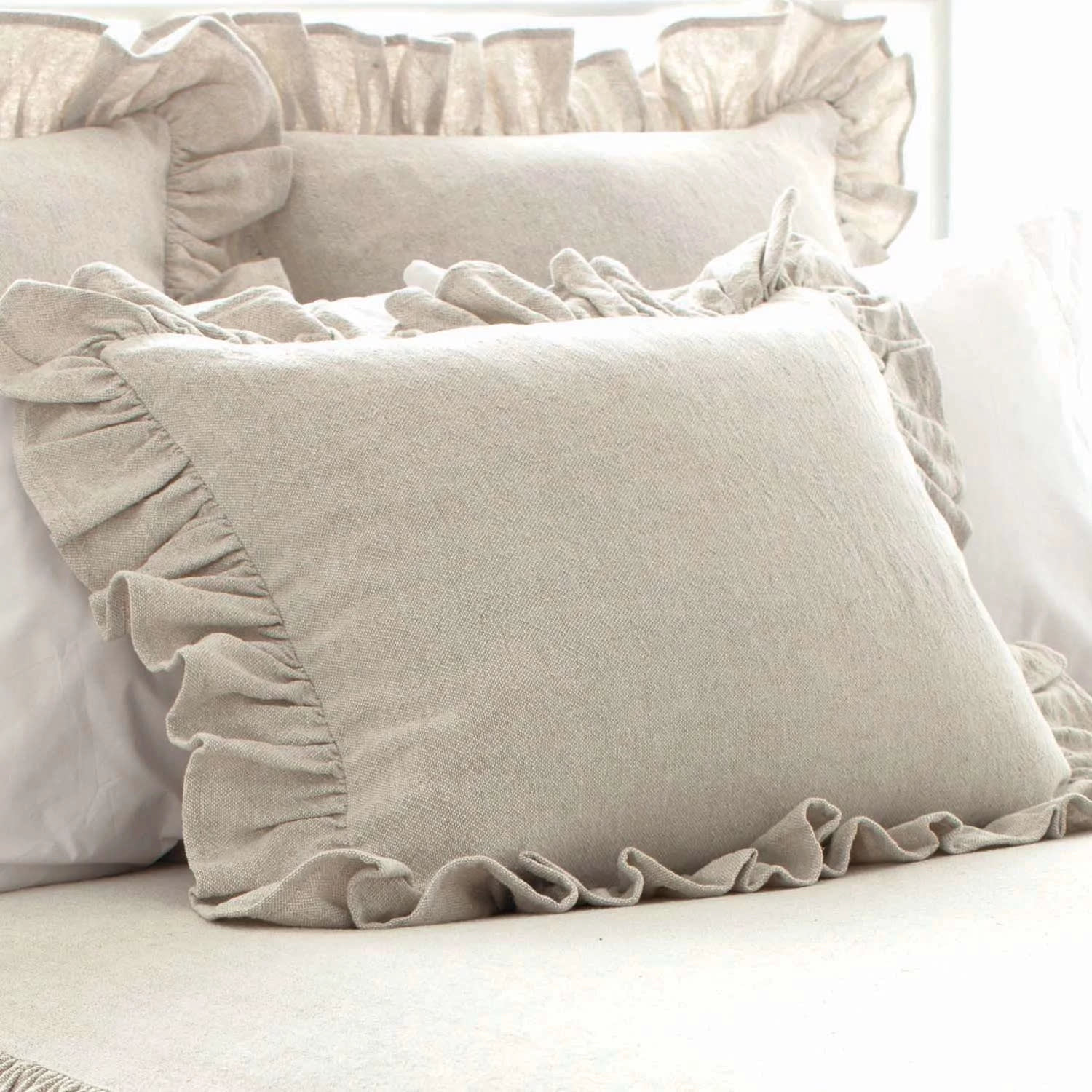 Wilton Ruffle Sham | Natural