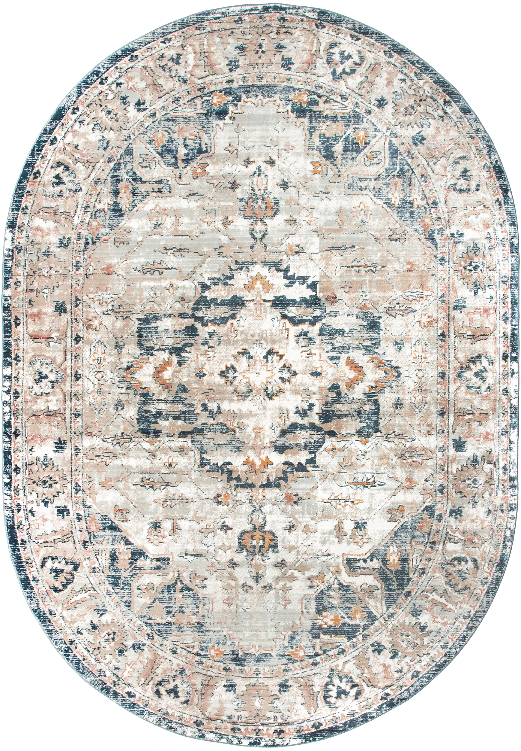 Winged Cartouche Rug | Grey