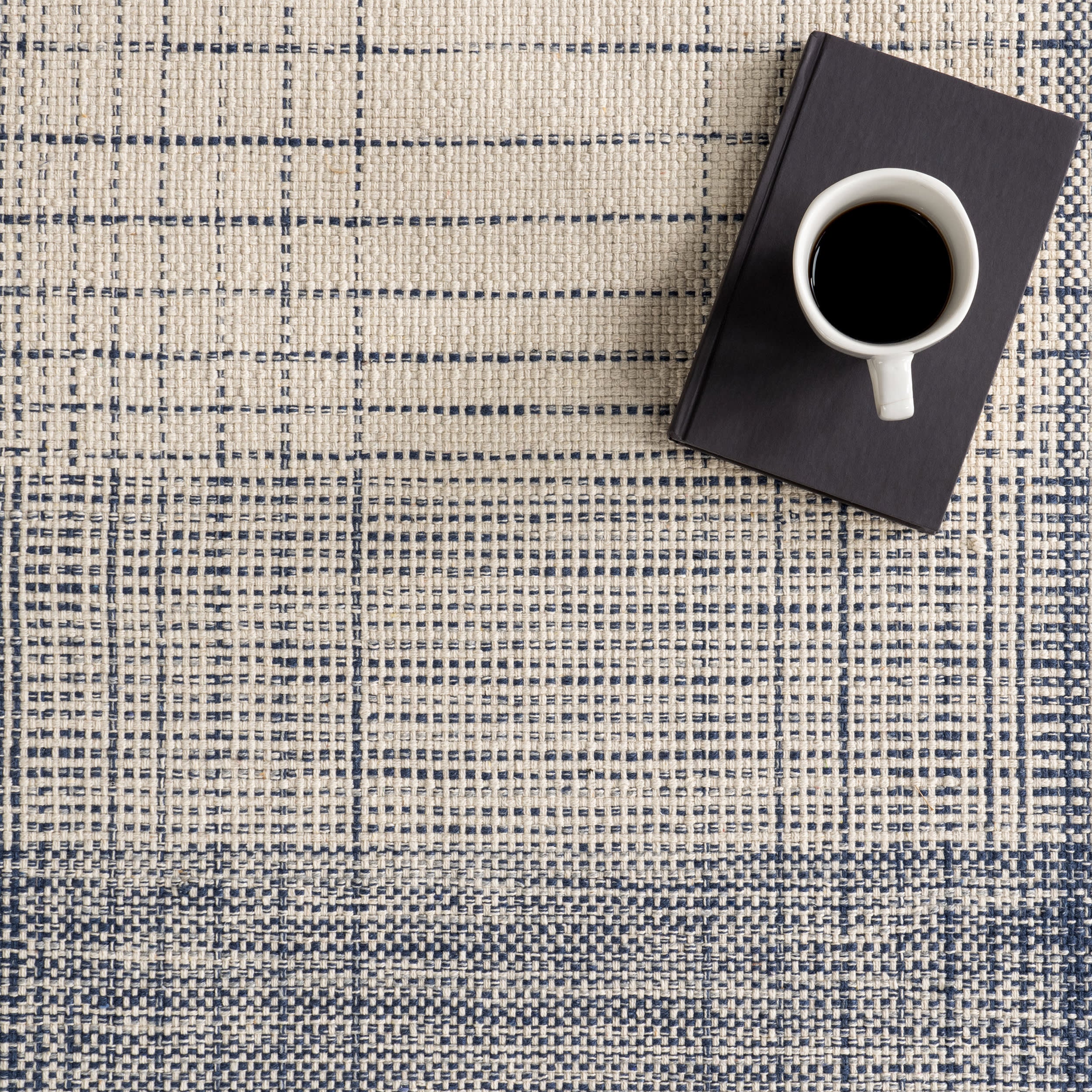 Winifred Vintage Plaid Rug | Blue - Image 8