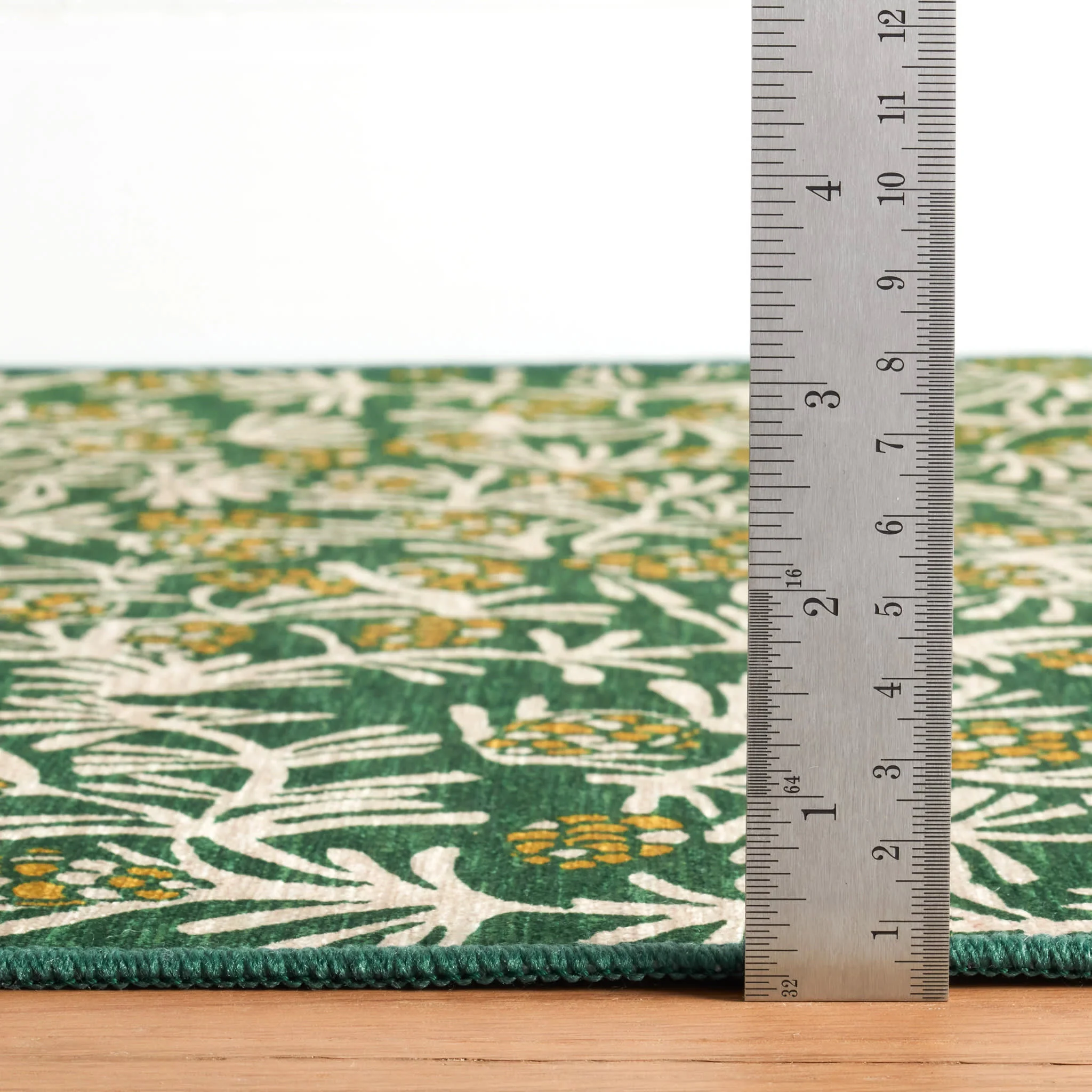 Winter Pinecones Machine Washable Rug | Green - Image 7