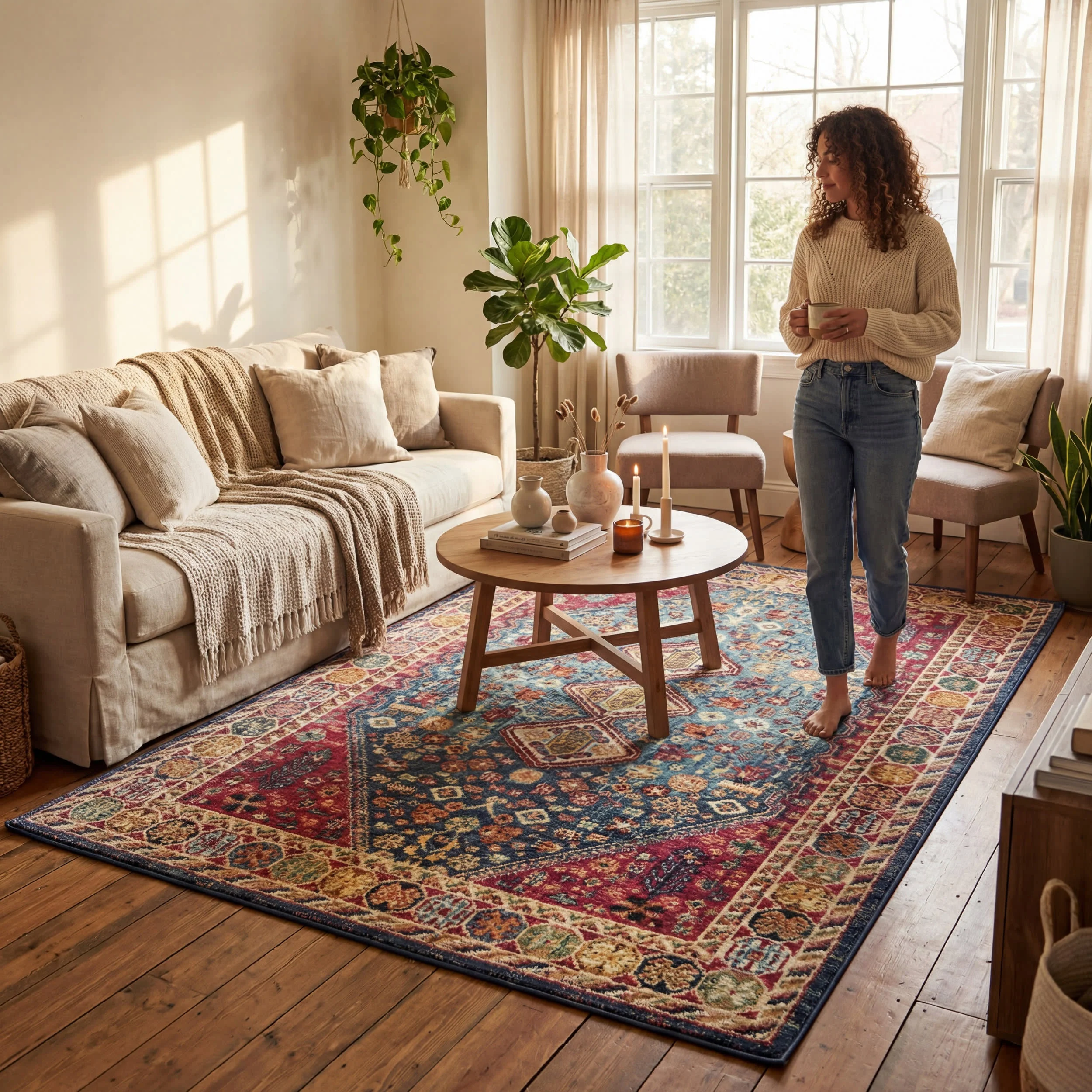 Winterer Modern Bohemian Rug | Tan - Image 9