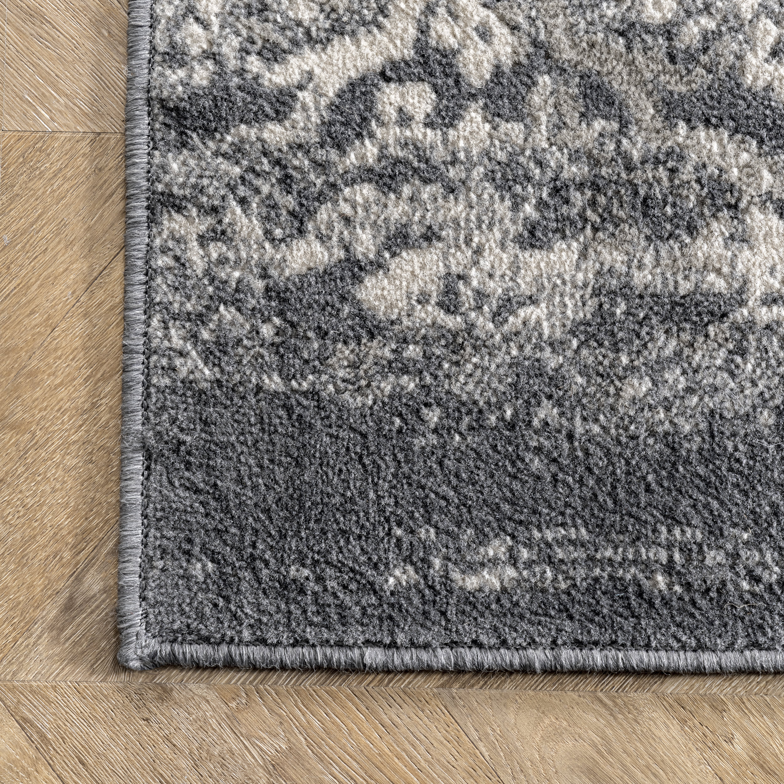 Withered Floral Rug | Dark Grey - Image 3