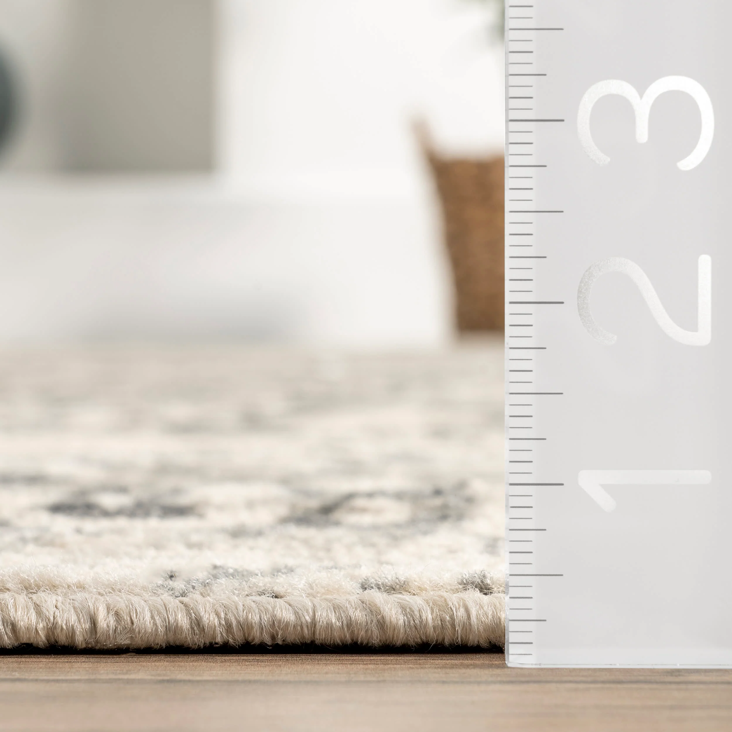 Withered Floral Rug | Grey - Image 5