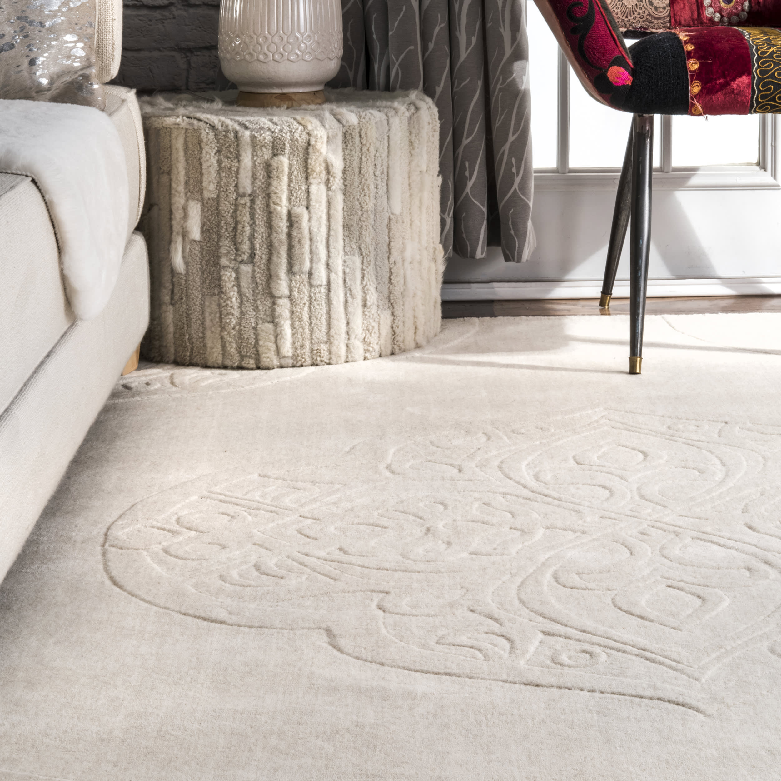 Wool Medallion Rug | Ivory - Image 4