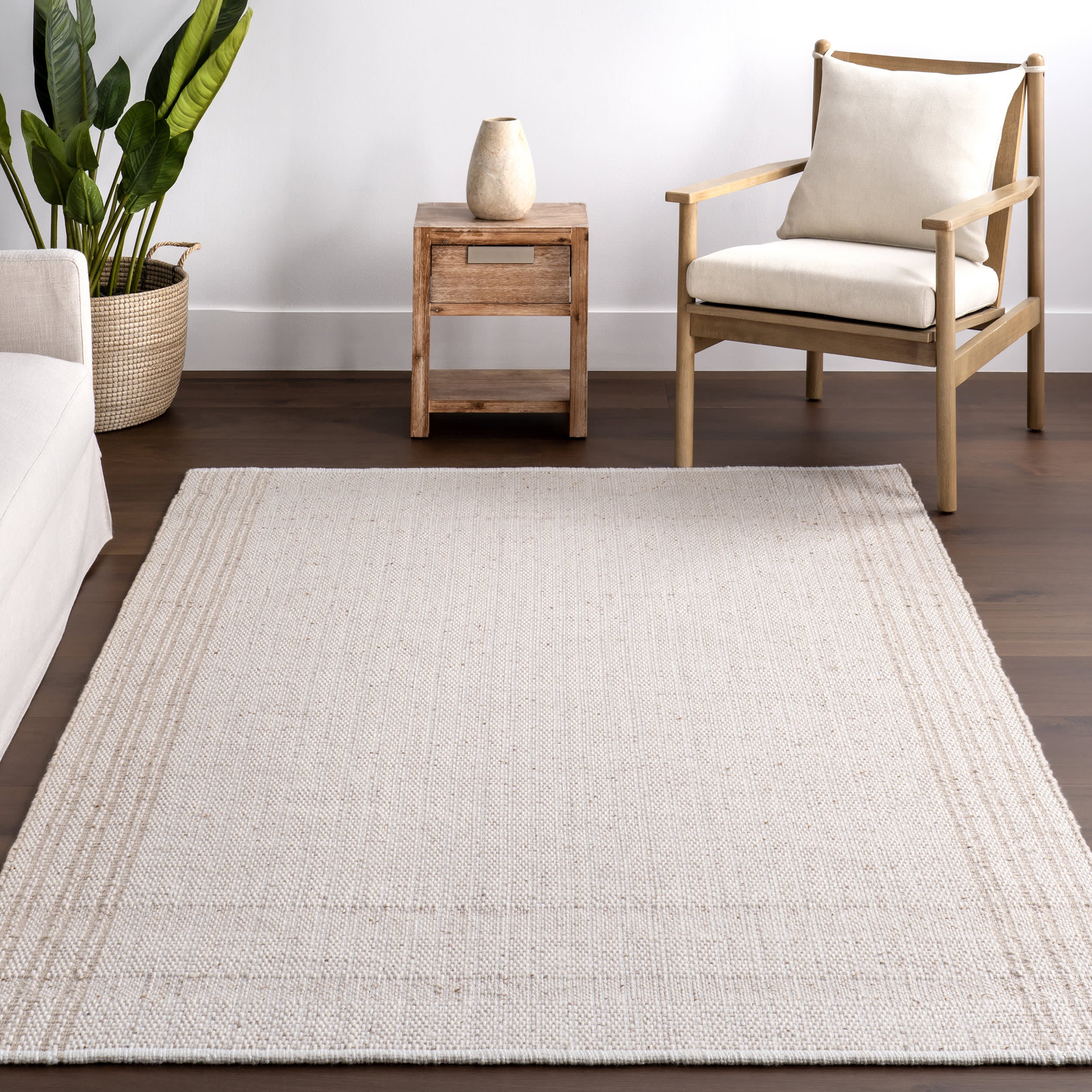 Yindi Striped Indoor/Outdoor Rug | Beige - Image 5