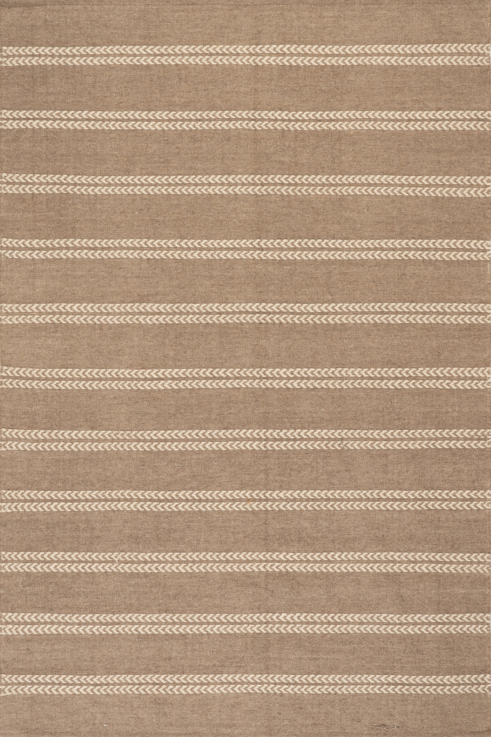 York Striped Wool Rug by Nate Berkus | Brown