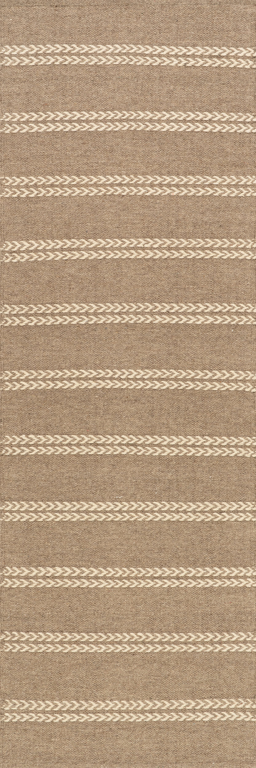 York Striped Wool Rug by Nate Berkus | Brown