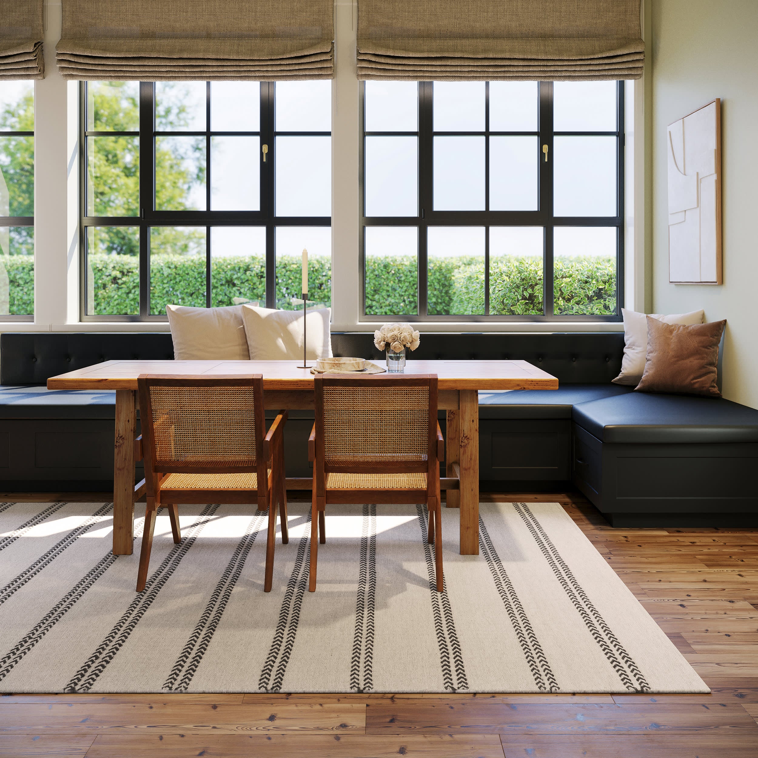 York Striped Wool Rug by Nate Berkus | Grey - Image 7