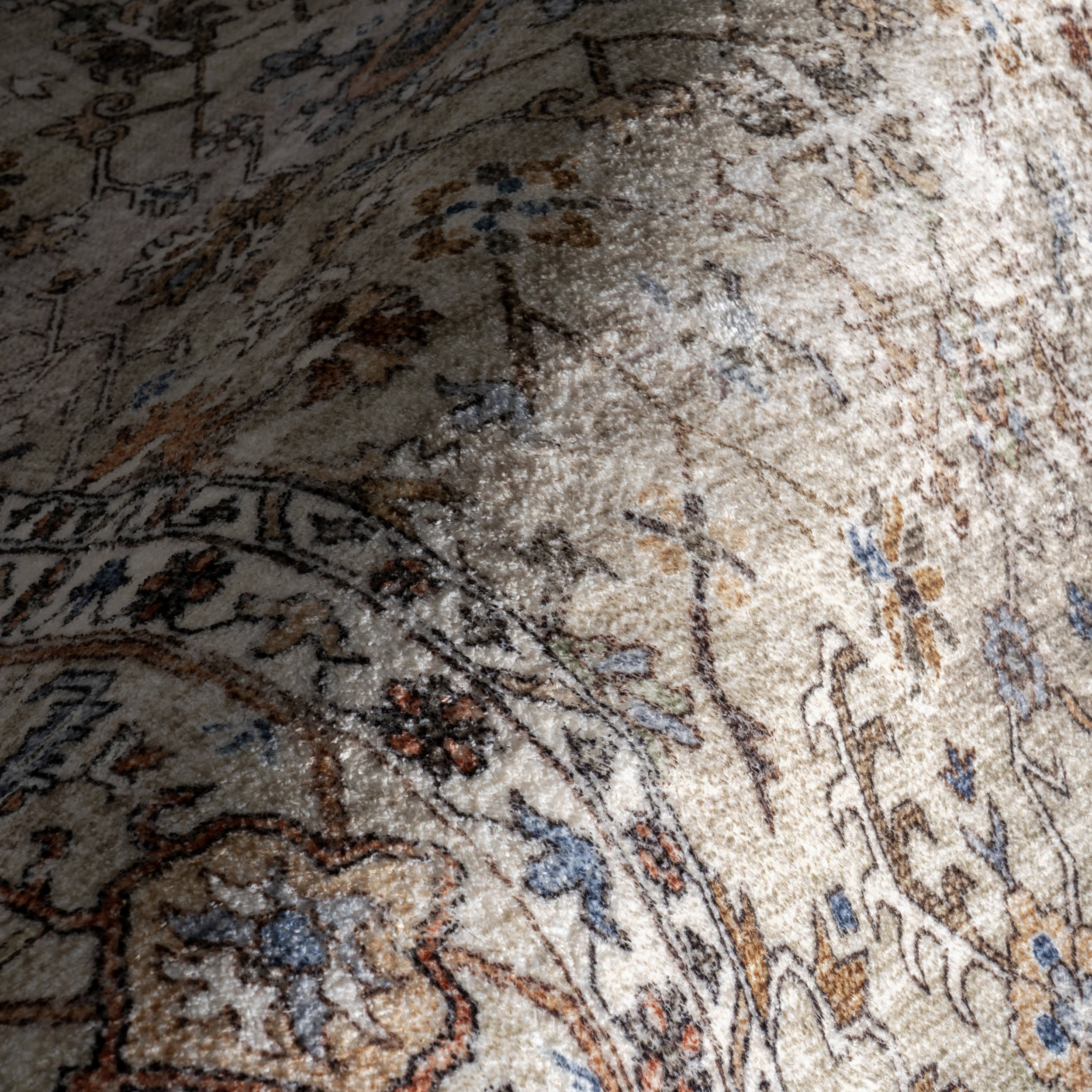 Yuna Medallion Washable Rug | Beige - Image 3