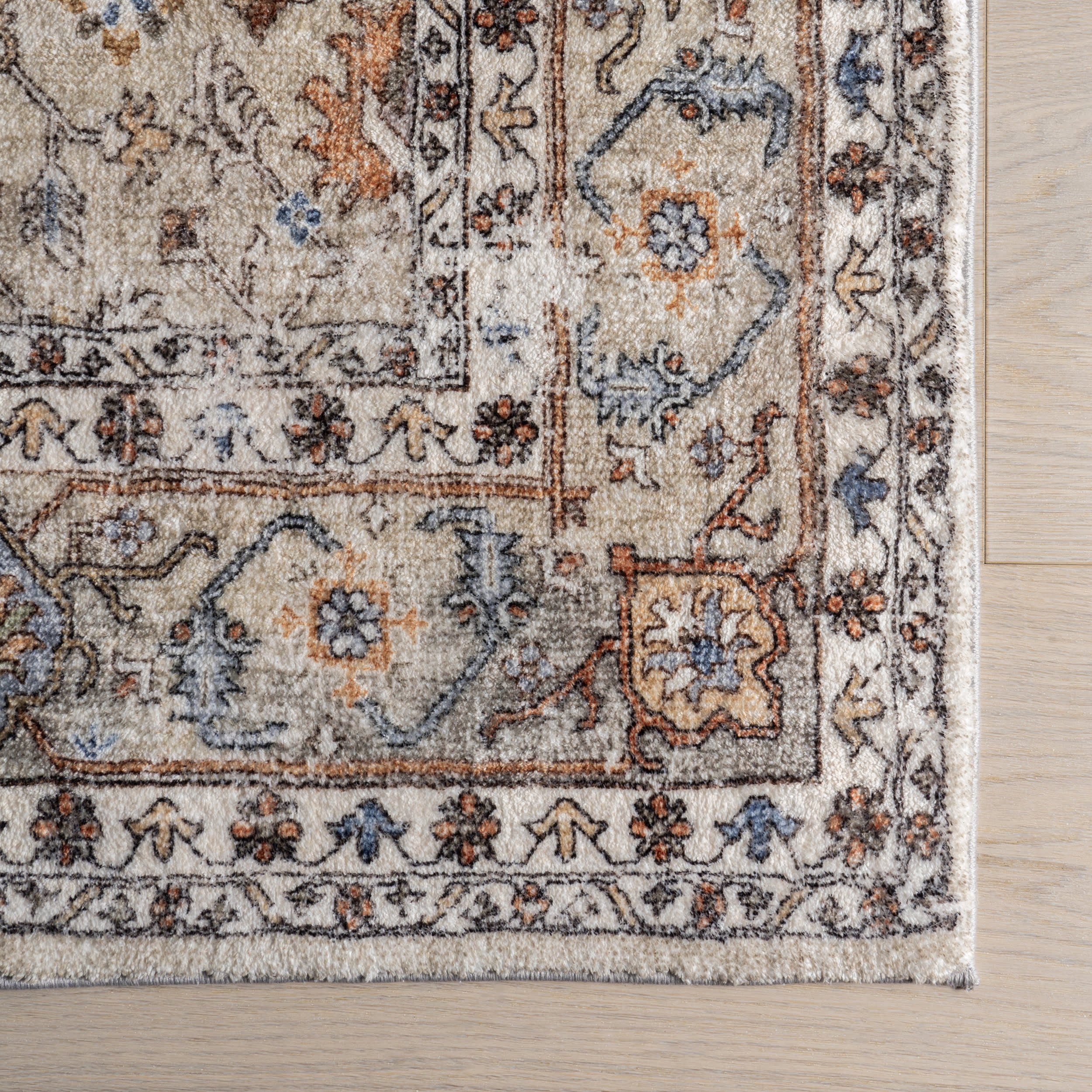 Yuna Medallion Washable Rug | Beige - Image 4