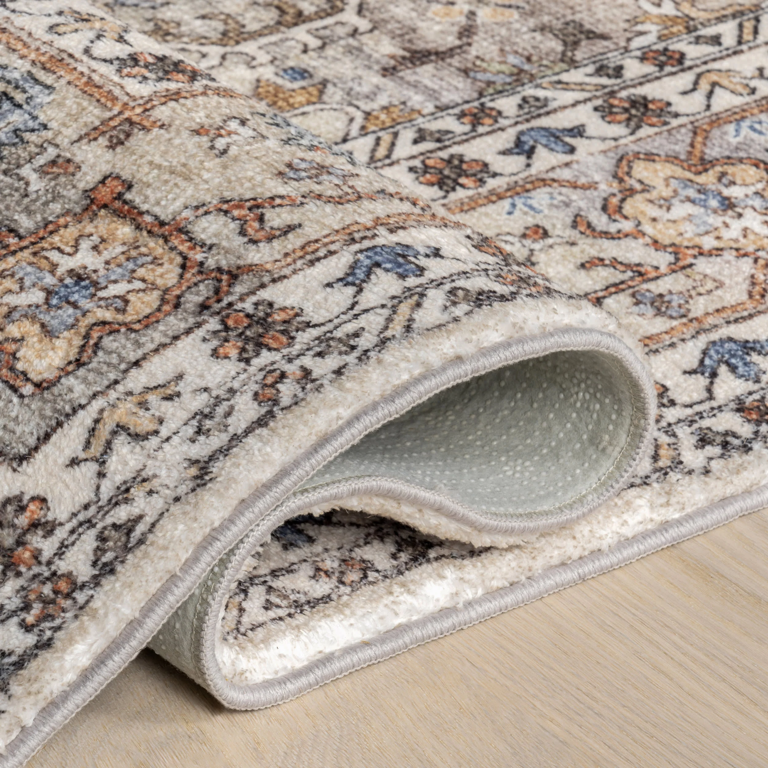 Yuna Medallion Washable Rug | Beige - Image 9