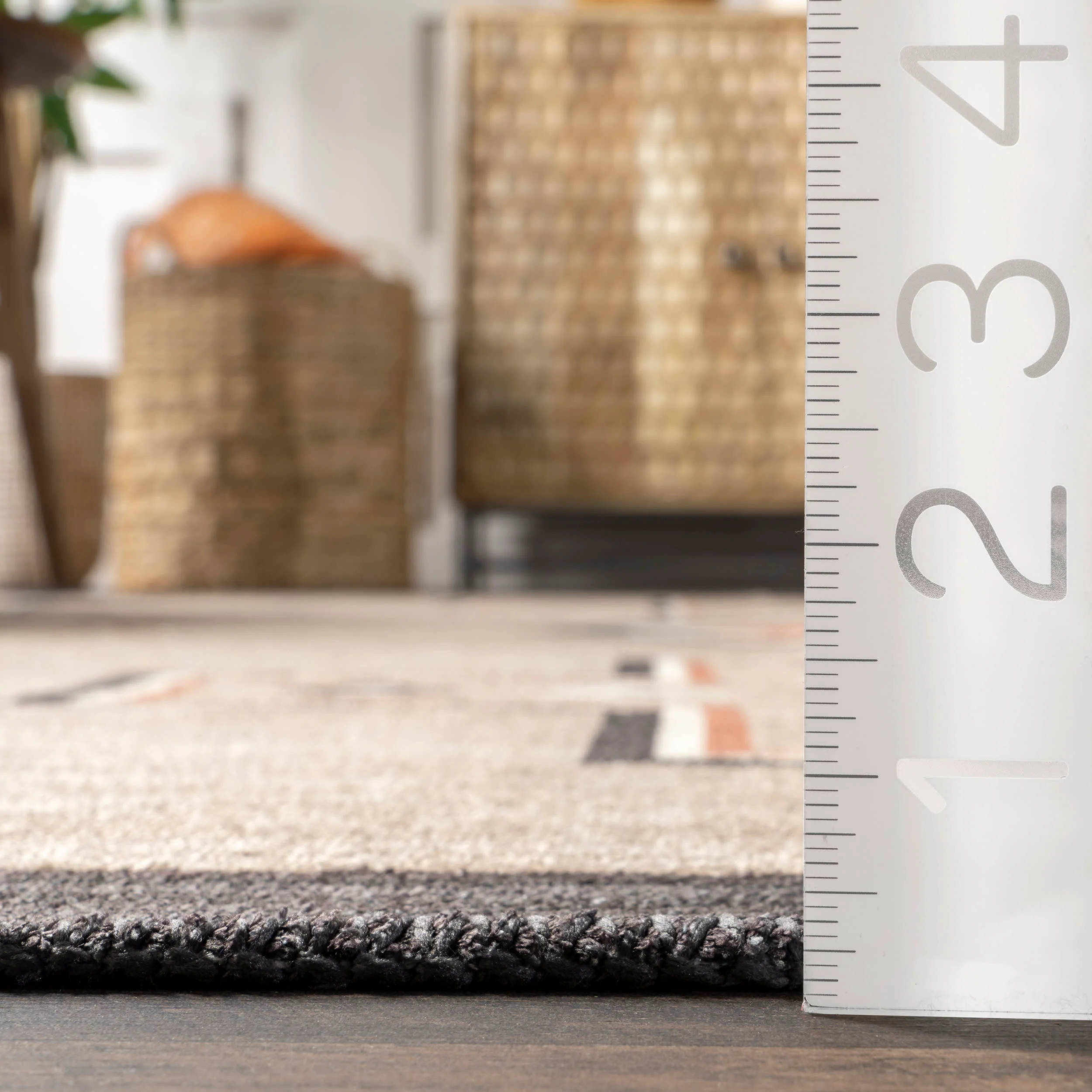 Zahaira Washable Aztec Rug | Brown - Image 5