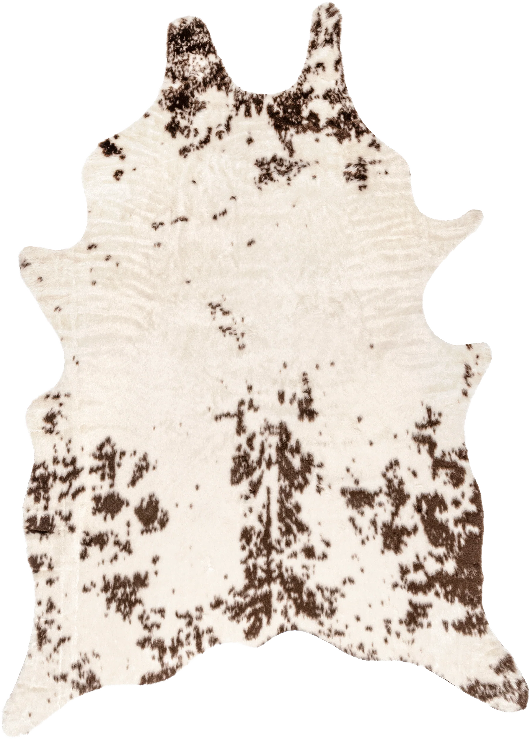 Zahara Faux Cowhide Washable Rug | Brown