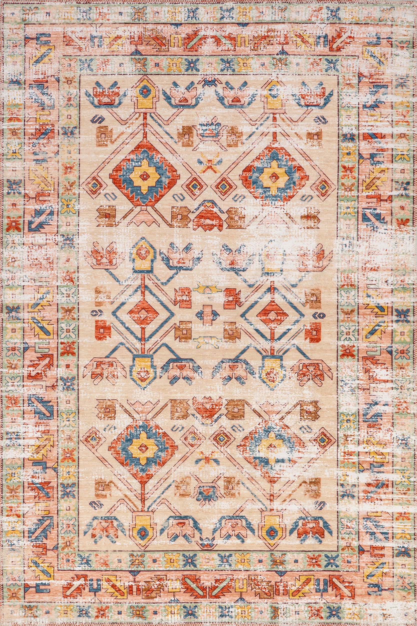Zea Fading Classic Washable Rug | Multicolor