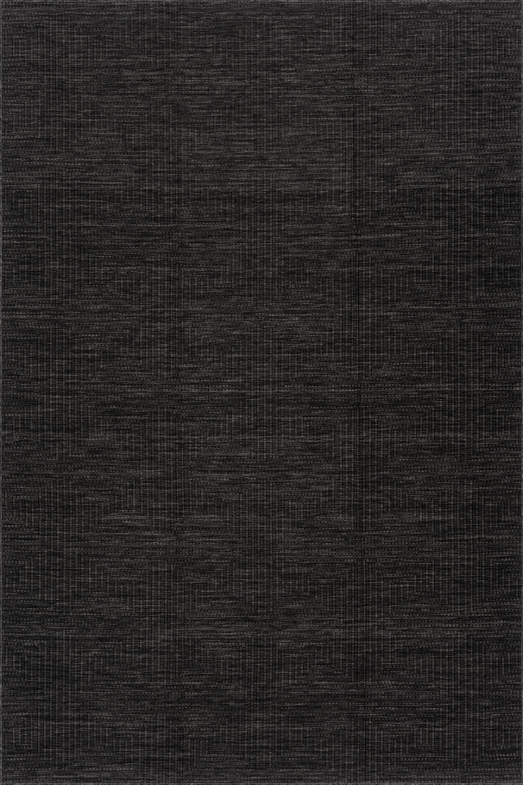 Zelai Modern Geometric Indoor/Outdoor Rug | Charcoal