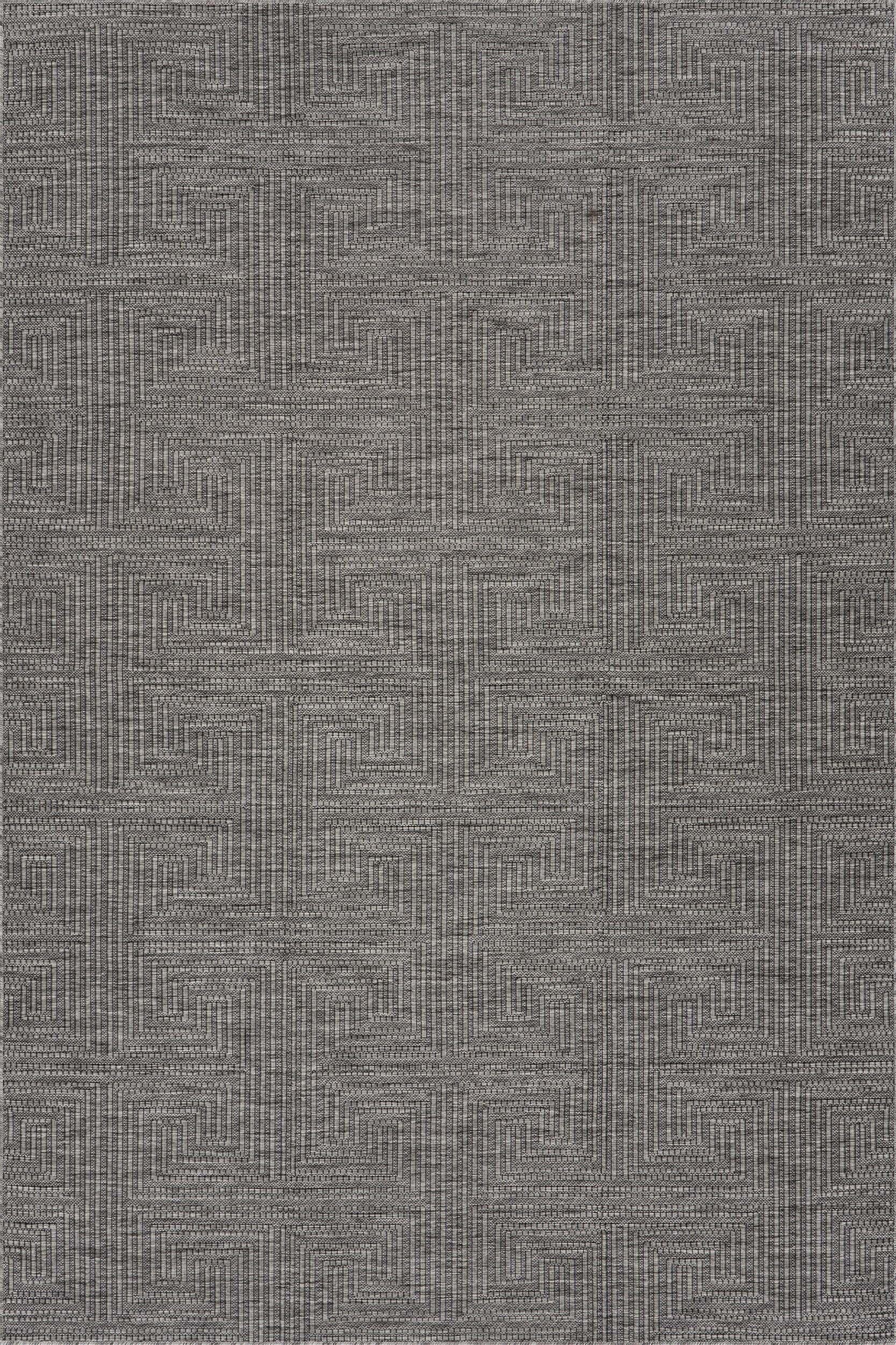 Zelai Modern Geometric Indoor/Outdoor Rug | Grey