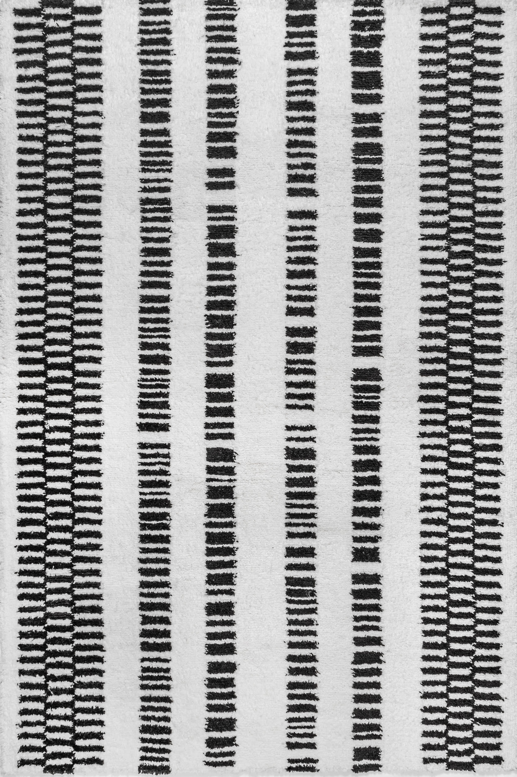 Zelda Piano Striped Rug | Grey