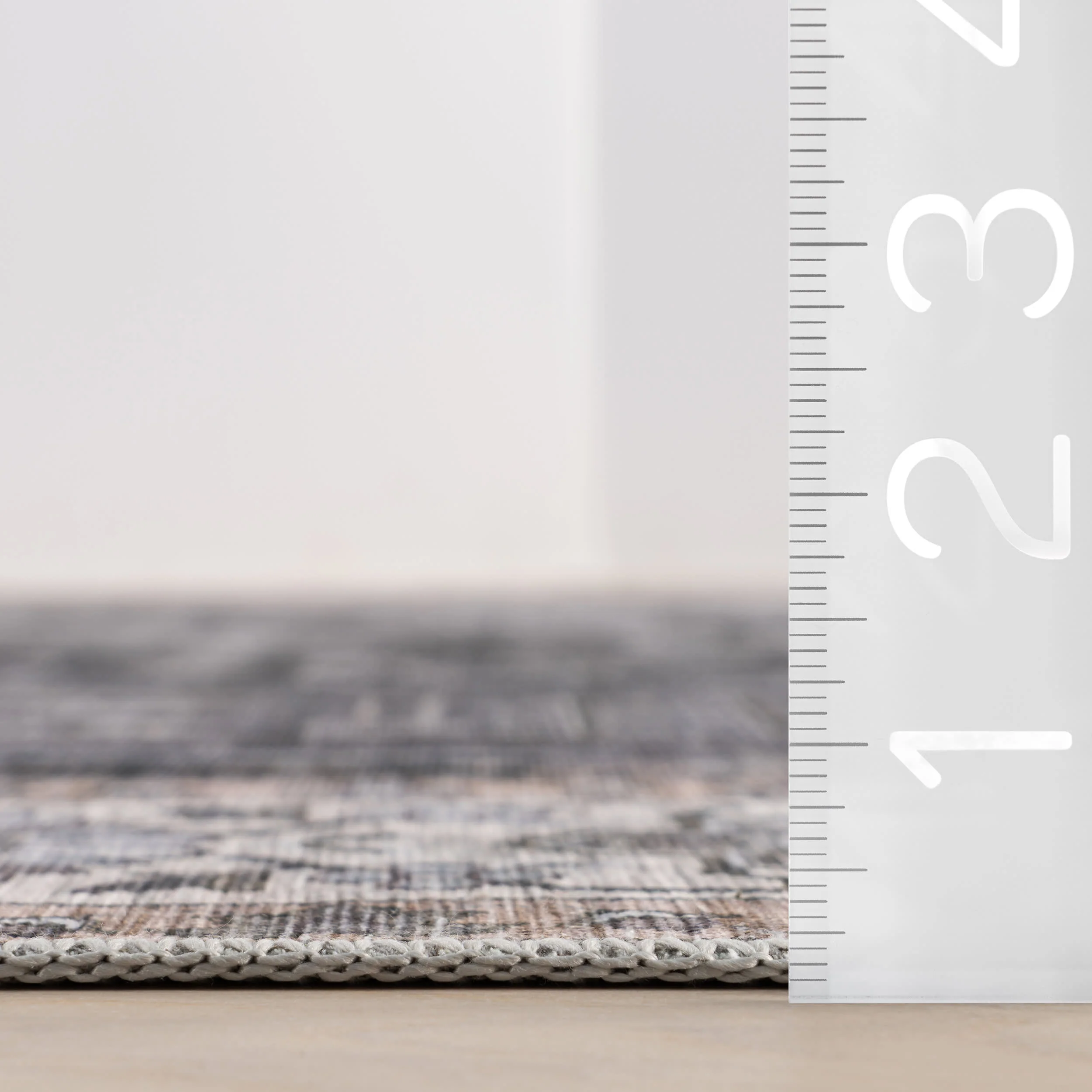 Zella Spill Proof Washable Vintage Rug | Charcoal - Image 6
