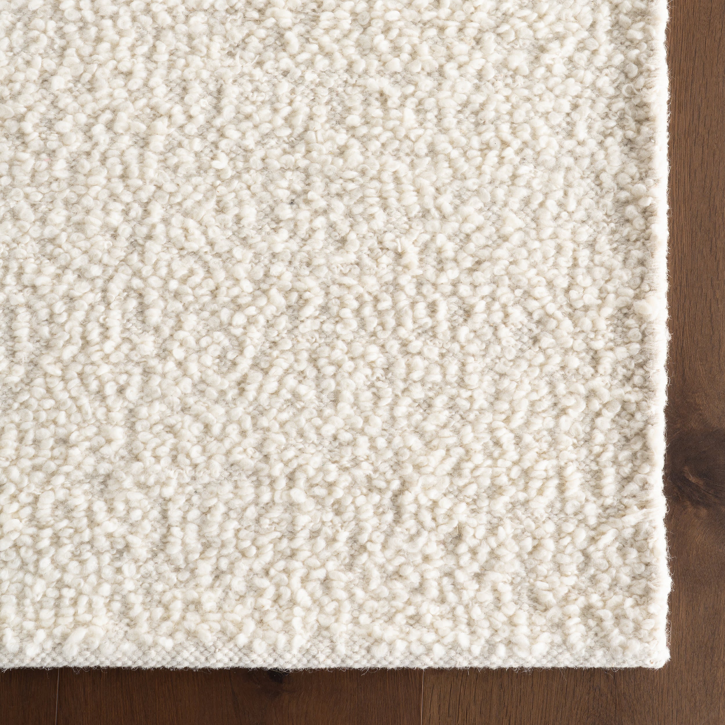 Zeva Textured Flatweave Shag Rug | Beige - Image 4