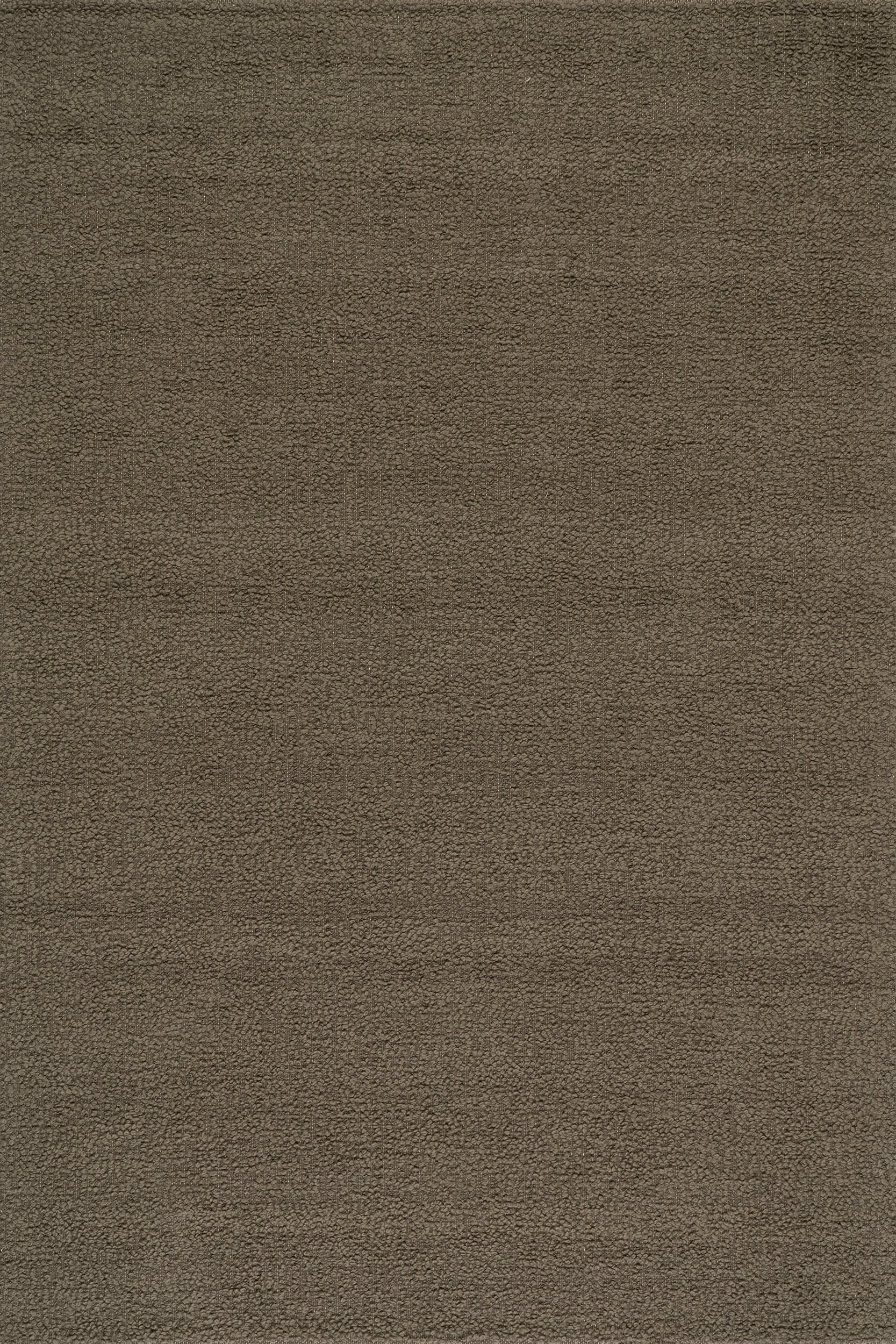 Zeva Textured Flatweave Shag Rug | Brown Olive