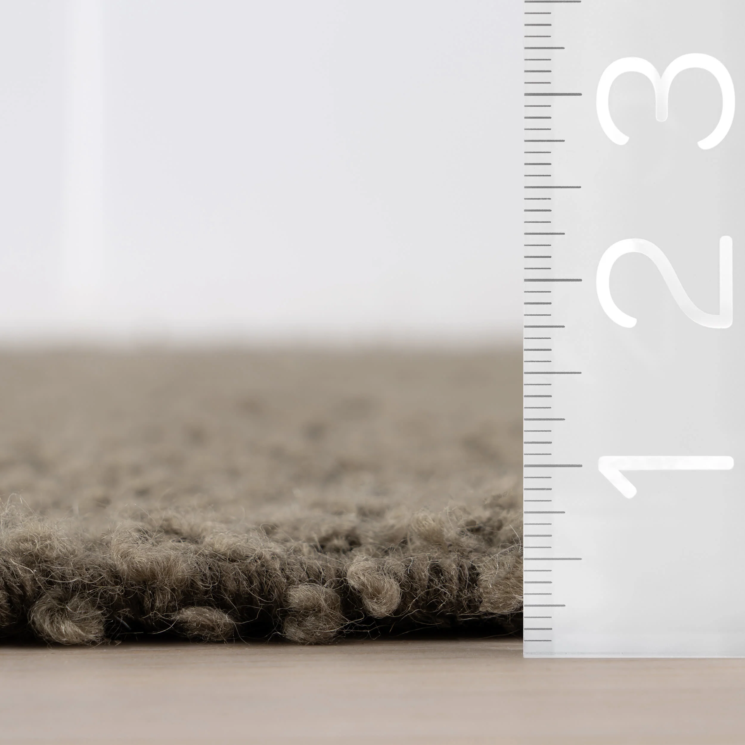 Zeva Textured Flatweave Shag Rug | Brown Olive - Image 6